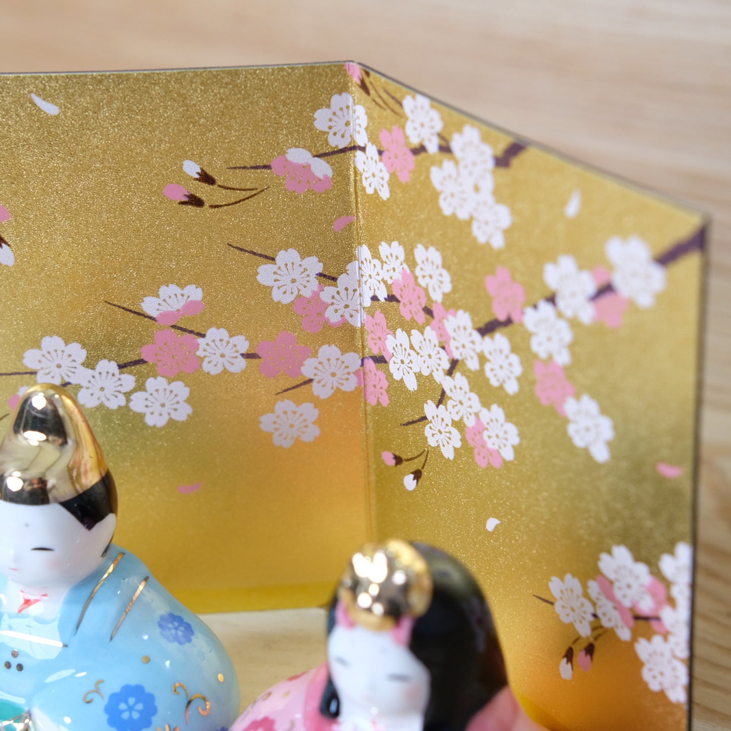 Colorful painting of flower patterned dolls