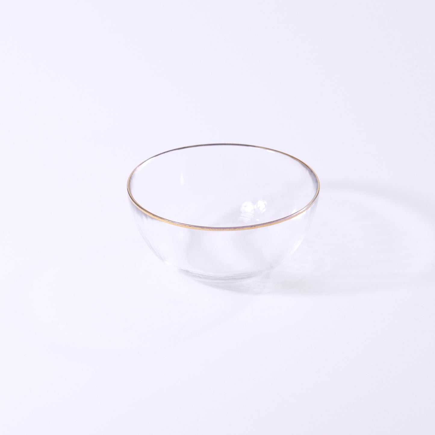 Gold-wrapped glass salad bowl 120 GOLD
