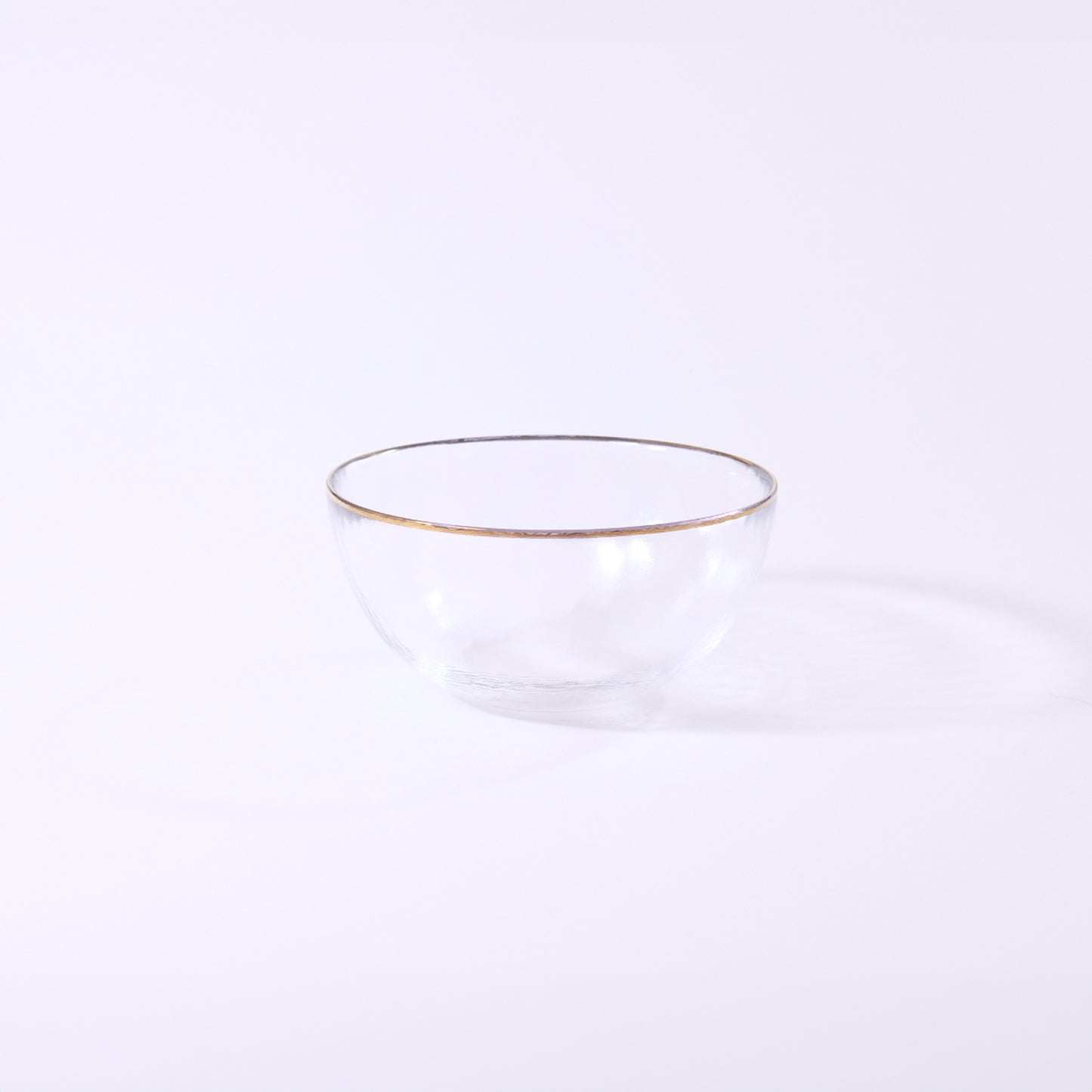 Gold-wrapped glass salad bowl 120 GOLD