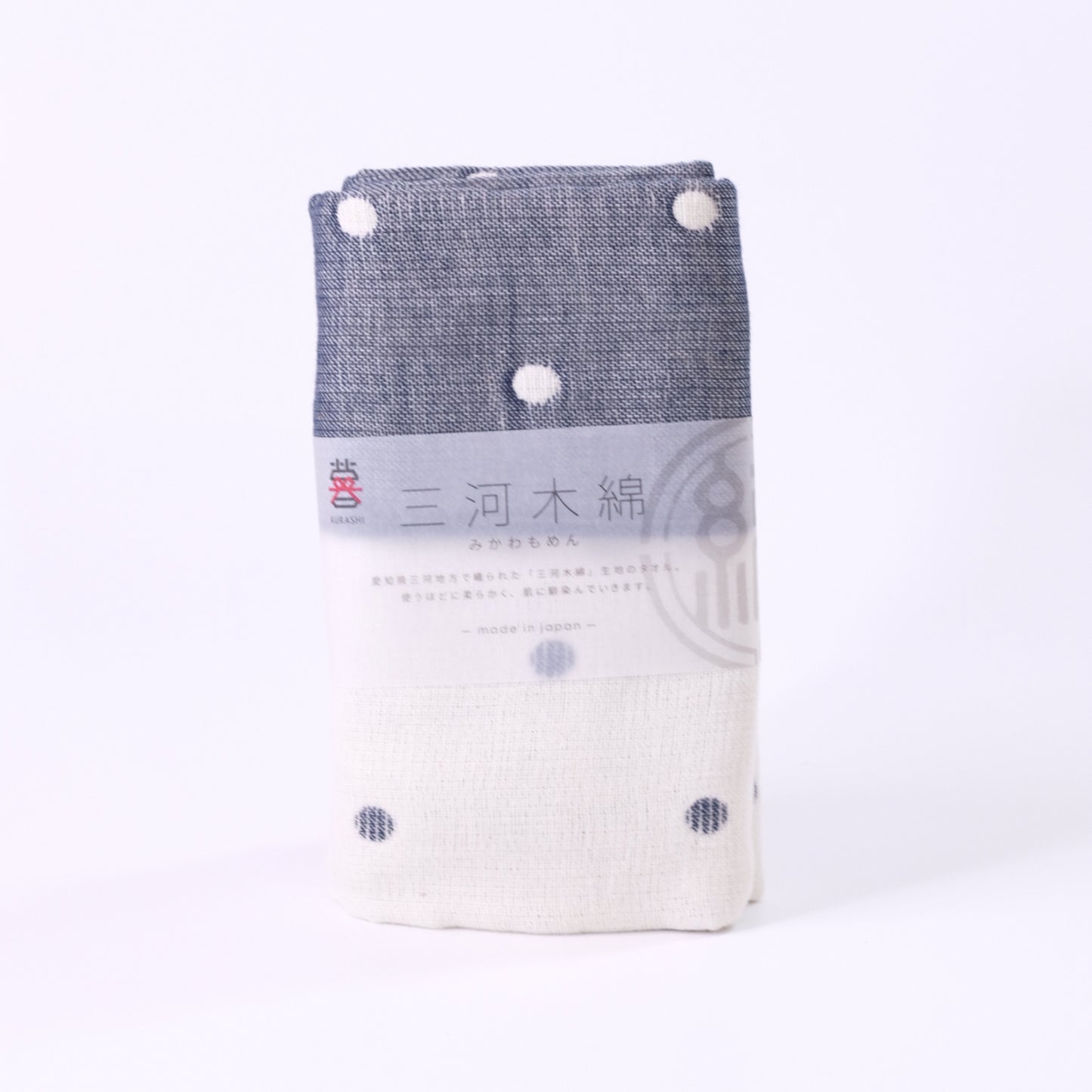 Mikawa Cotton Face Towel Polka Dot