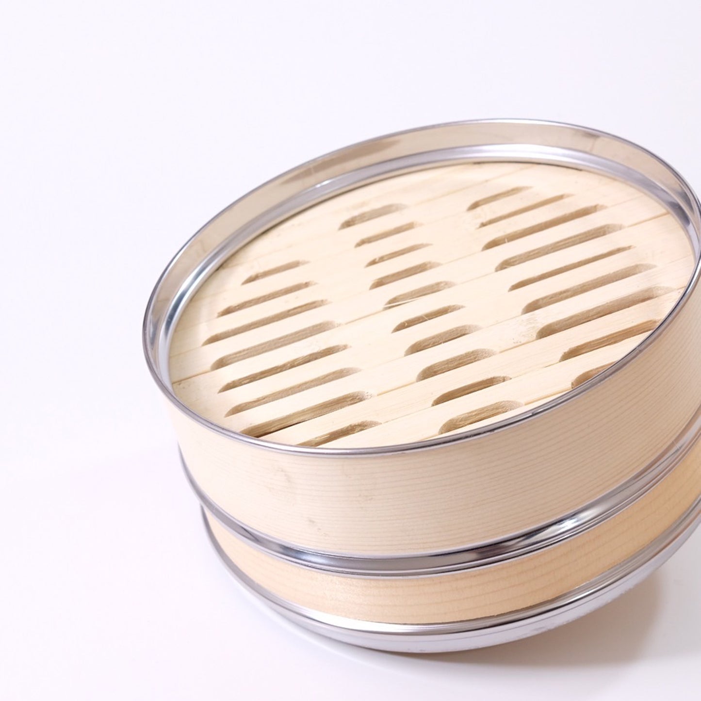 Cedar Chinese Steamer with Stainless Steel Reinforcement 20.5