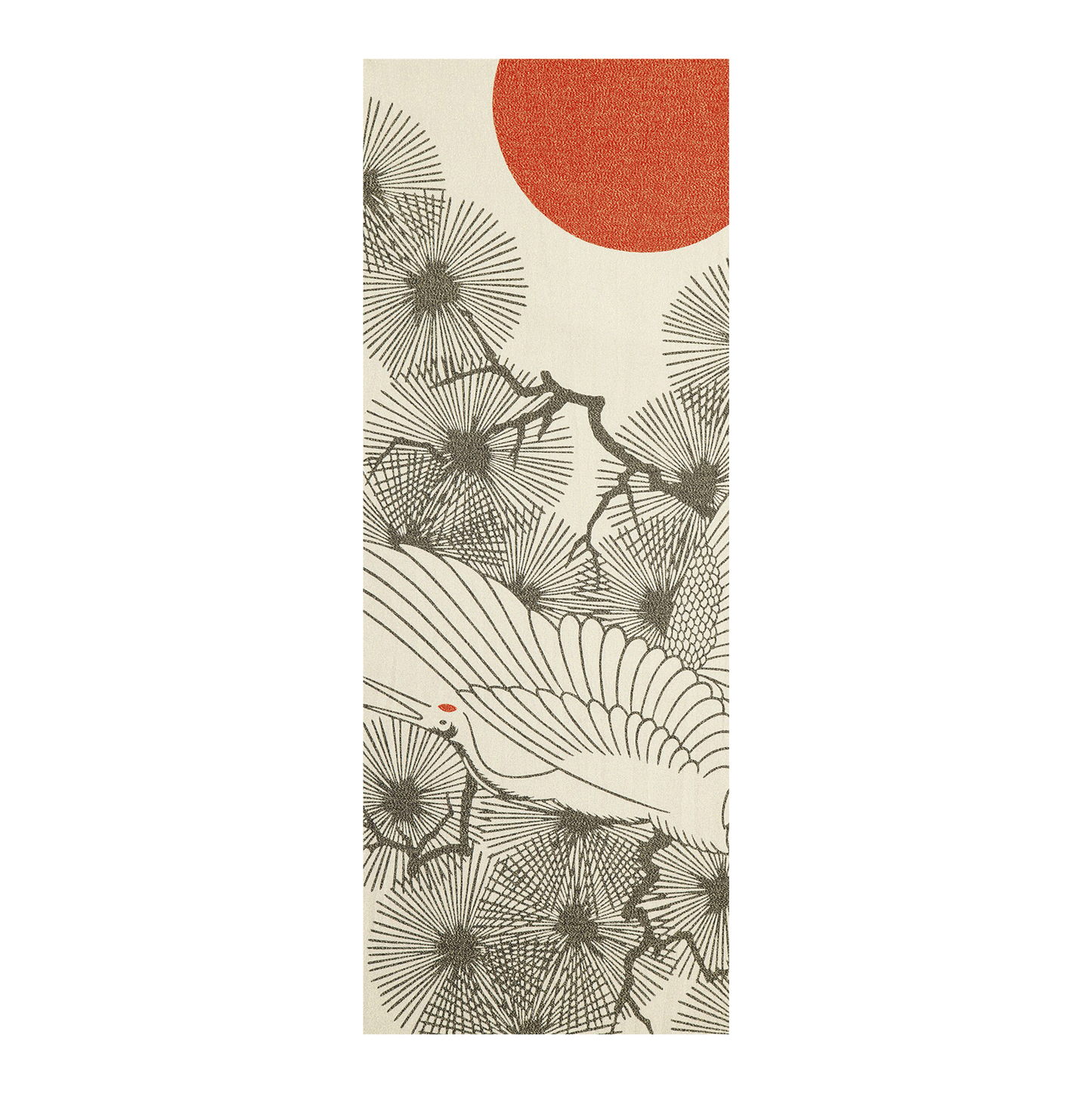 Golden-threaded Tenugui Red-crowned Crane