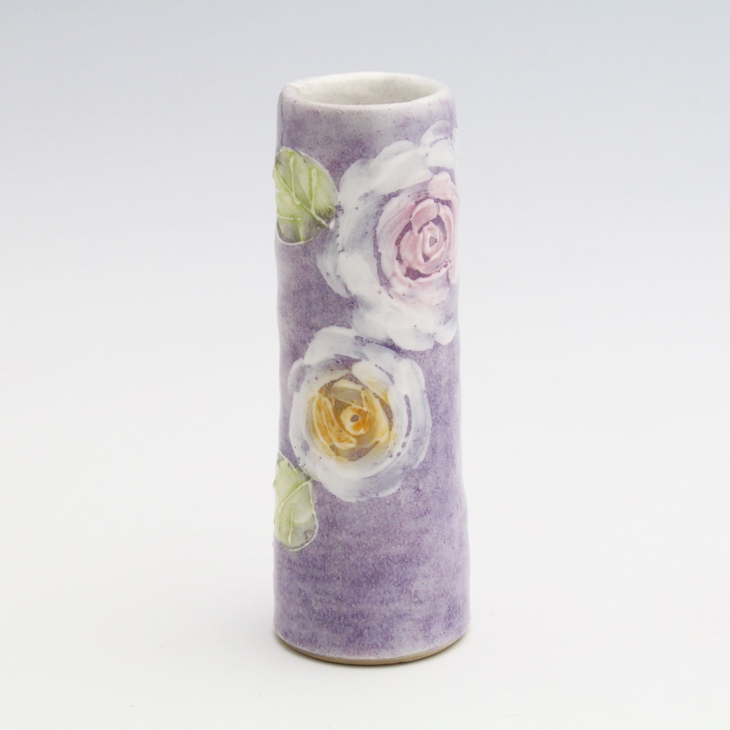 Petite Single Flower Vase - Colorful Rose Makeup