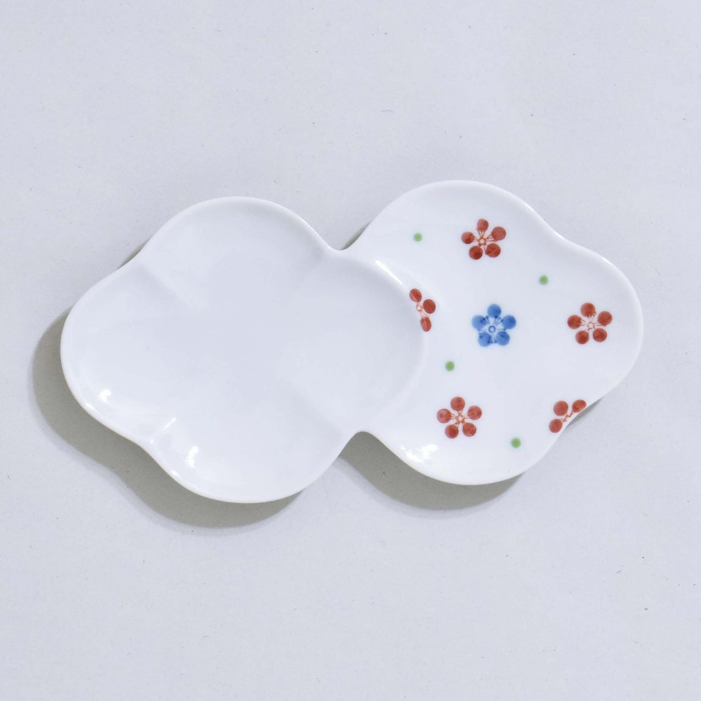 Plum and red small flower plate