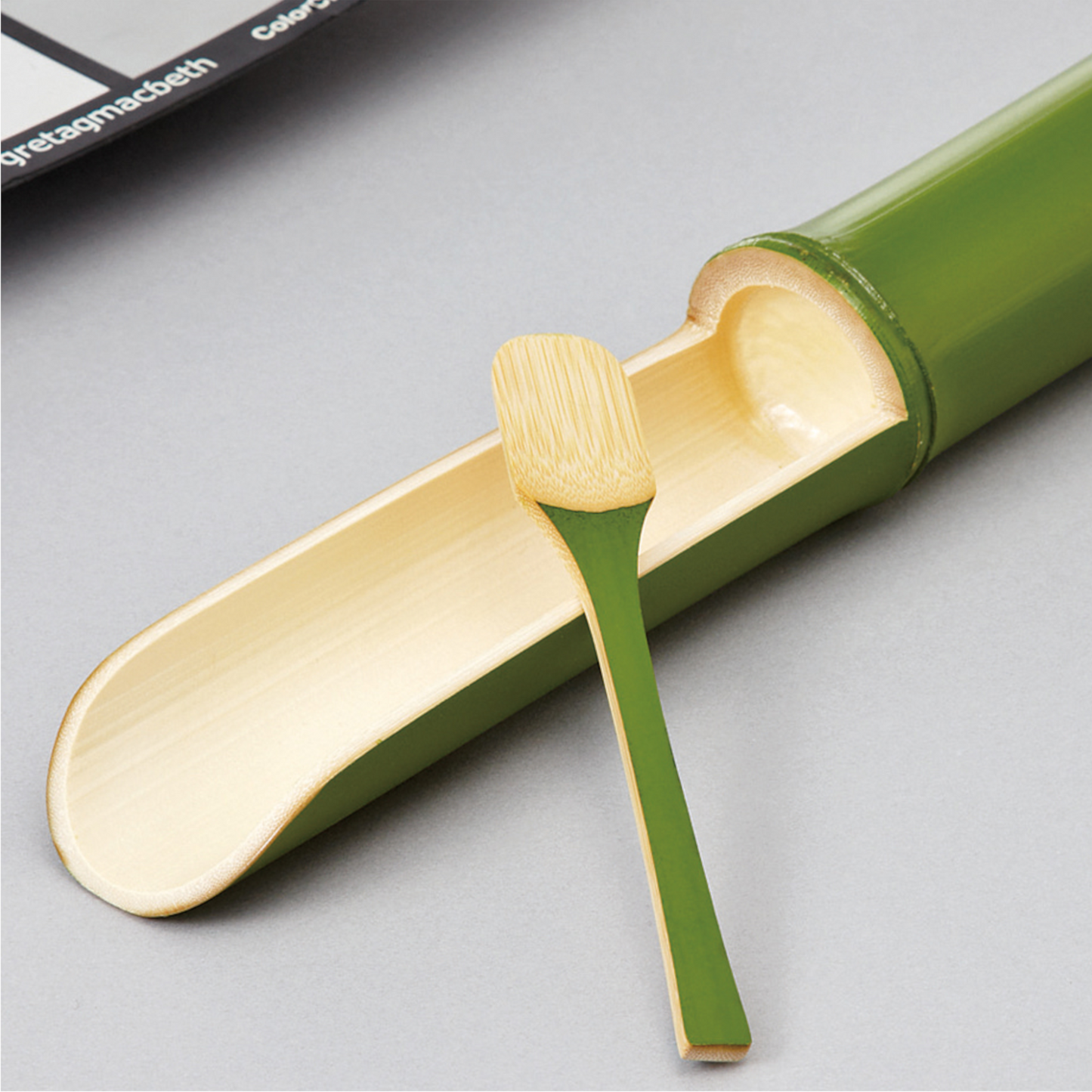 Young bamboo shoots with spatula