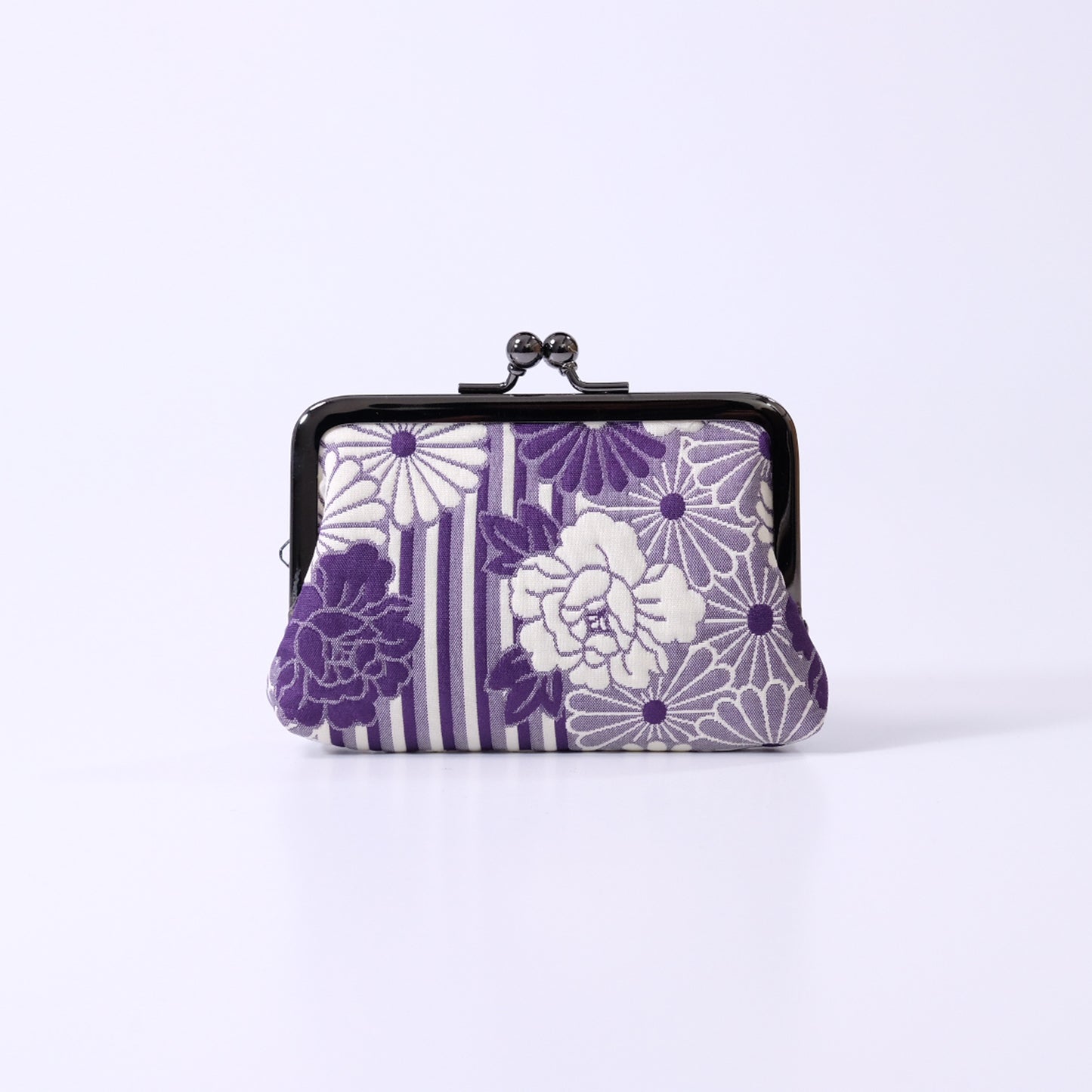 Puffed weave, clasp purse with coin and card holder