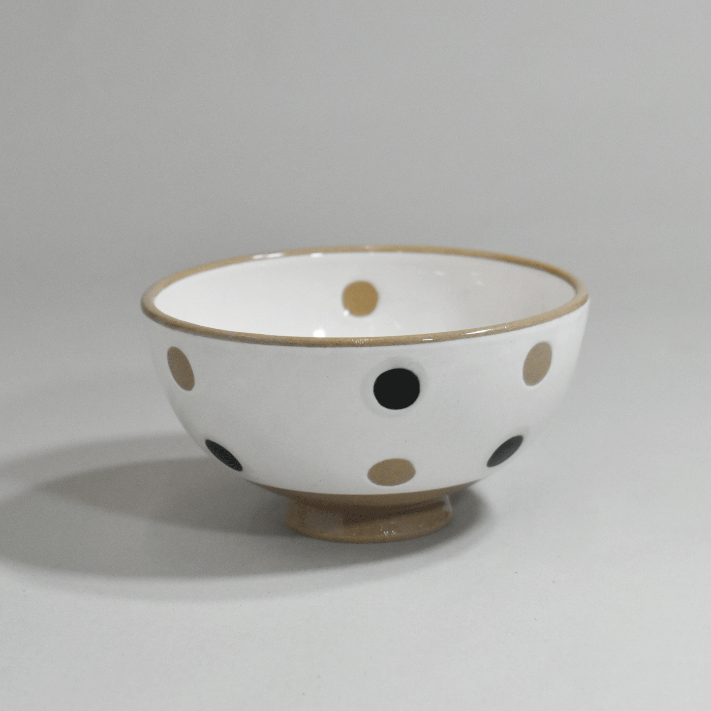 Polka dots inside and outside, lightweight 3.6 rice bowl