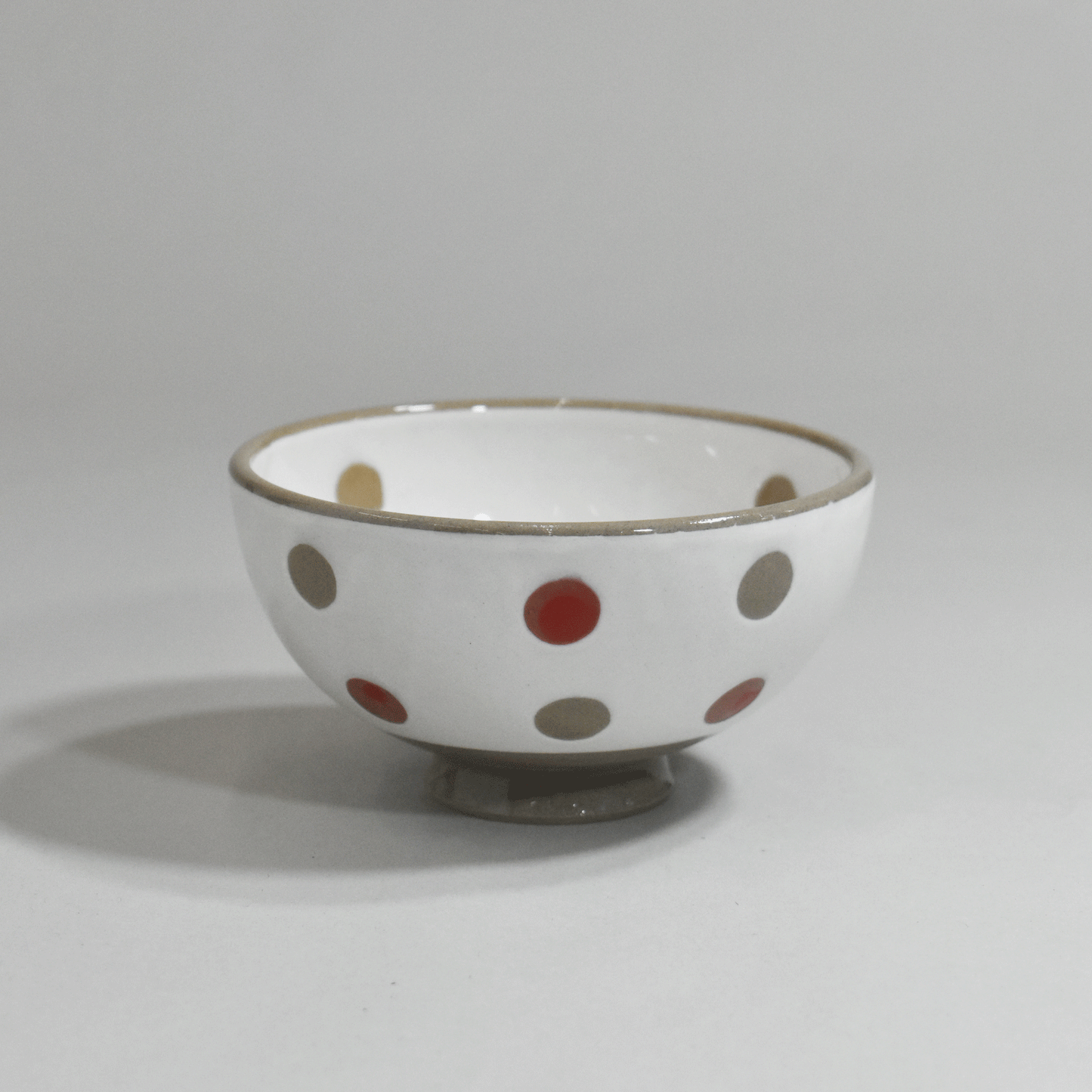 Polka dots inside and outside, lightweight 3.6 rice bowl