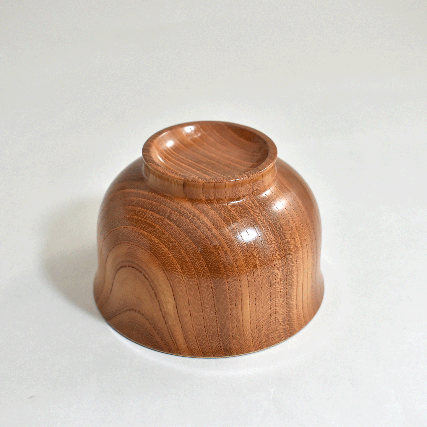 Genuine Zelkova Soup Bowl with Gold Rim, Natural