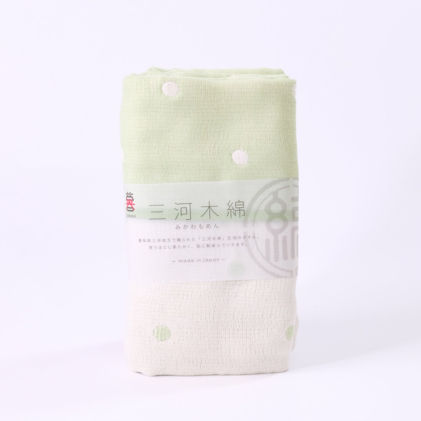 三河木綿 フェイスタオル水玉