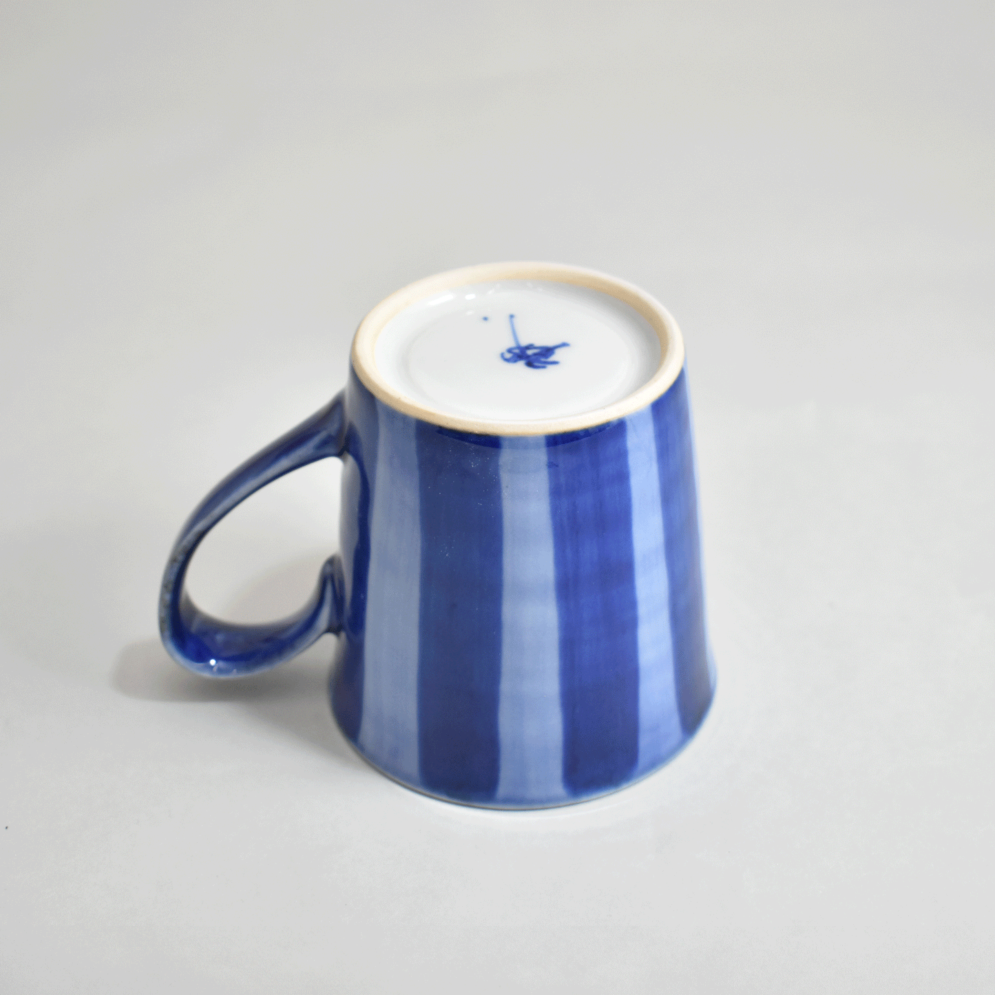 Indigo striped Tokusa mug