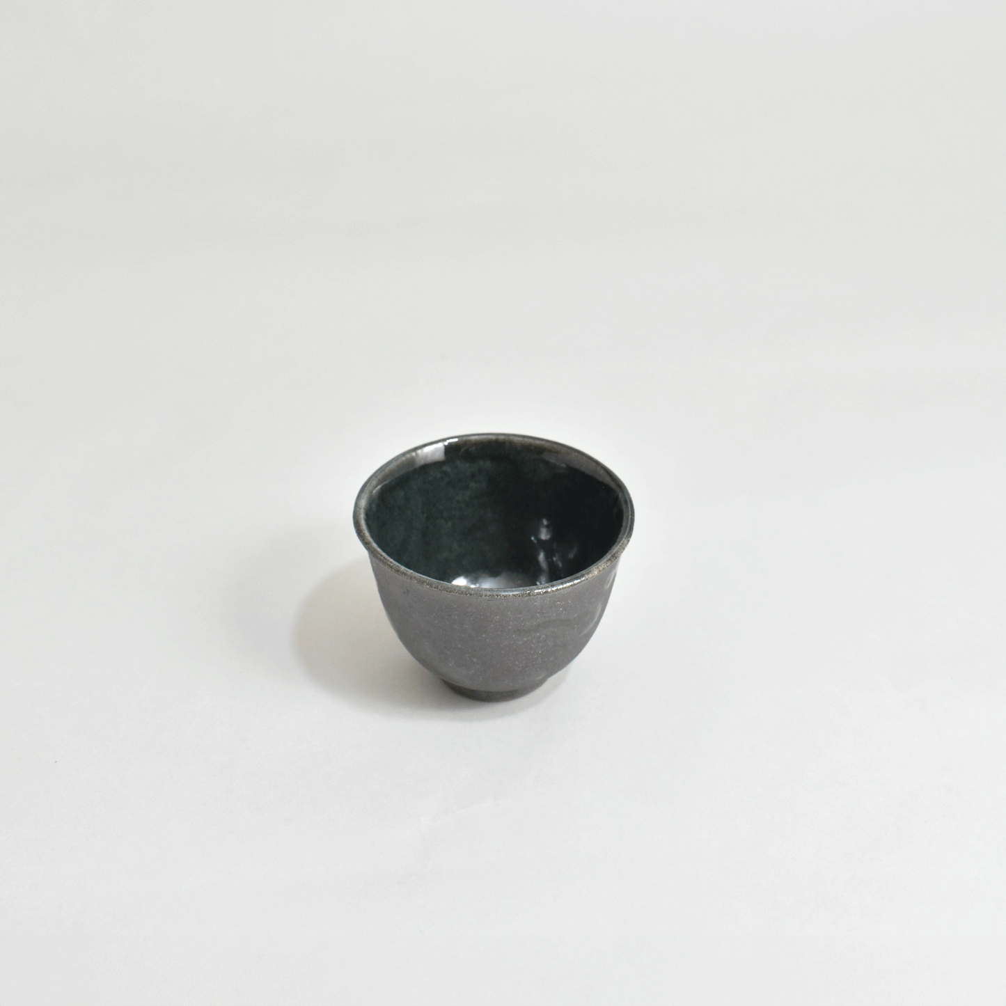 Black Oribe sake cup