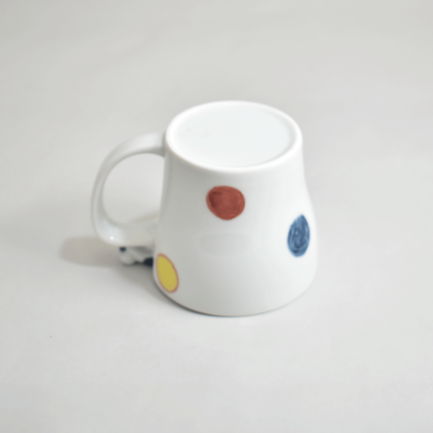 Polka dot cat mug