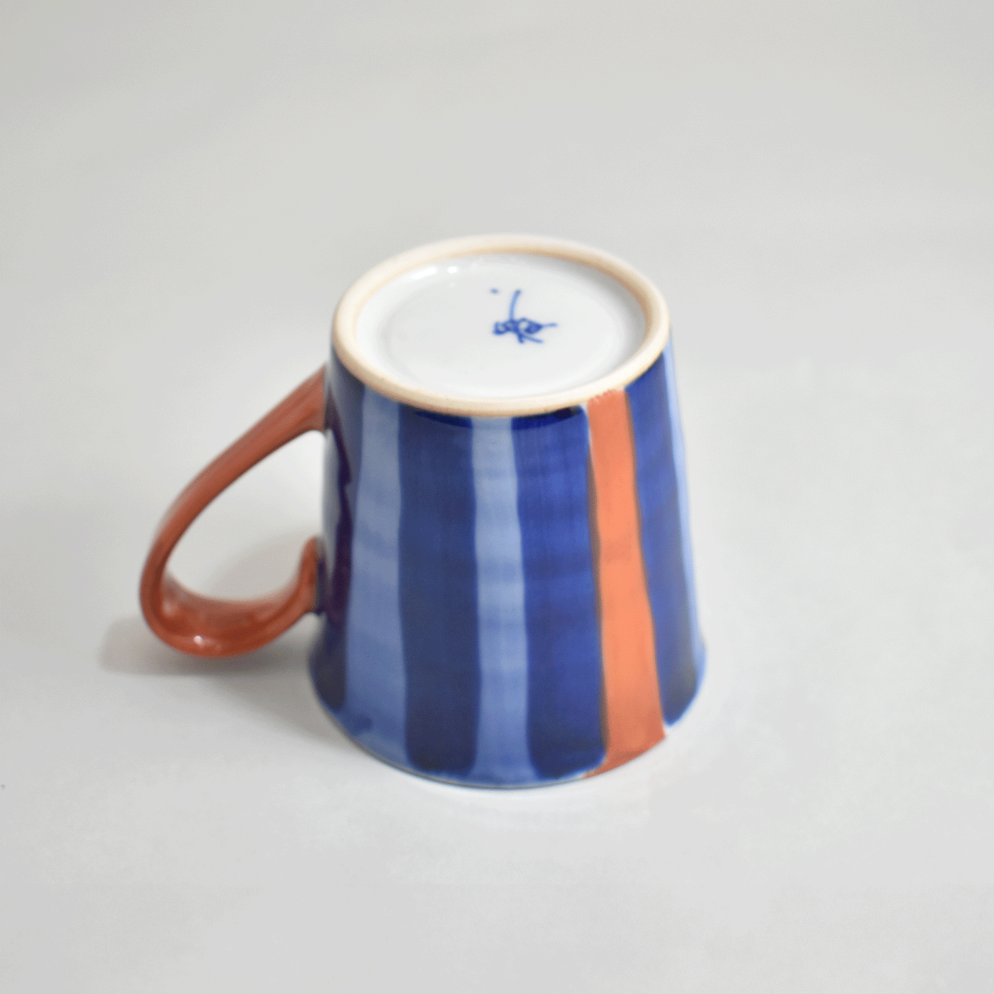 Indigo striped Tokusa mug