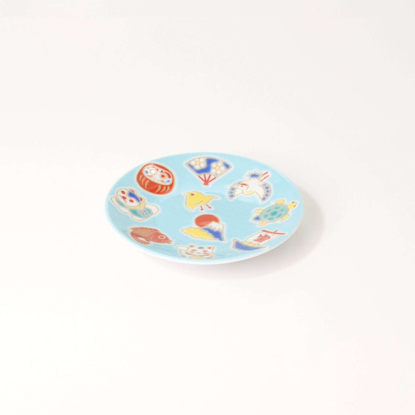 Kutani ware lucky small plate