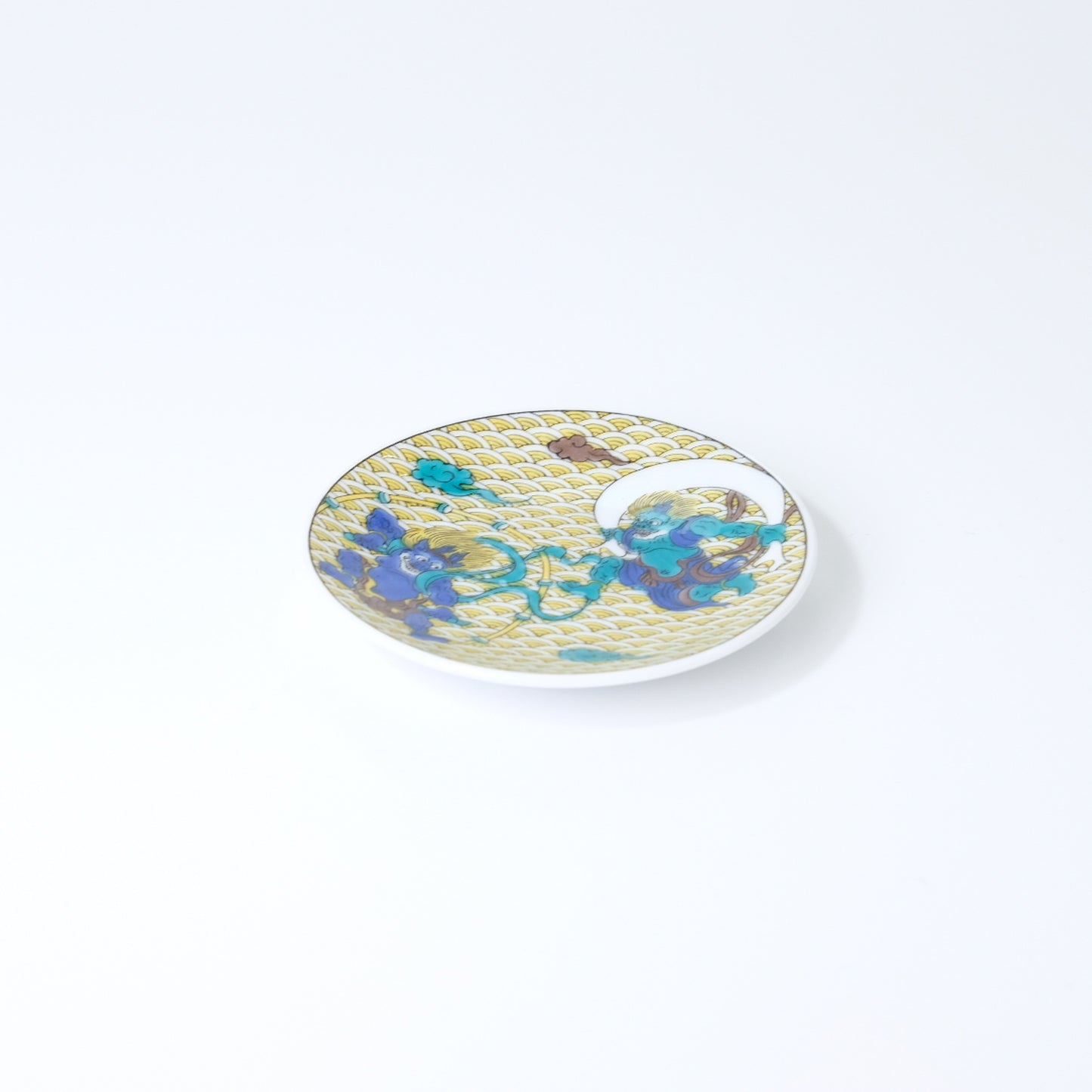 Kutani ware lucky small plate