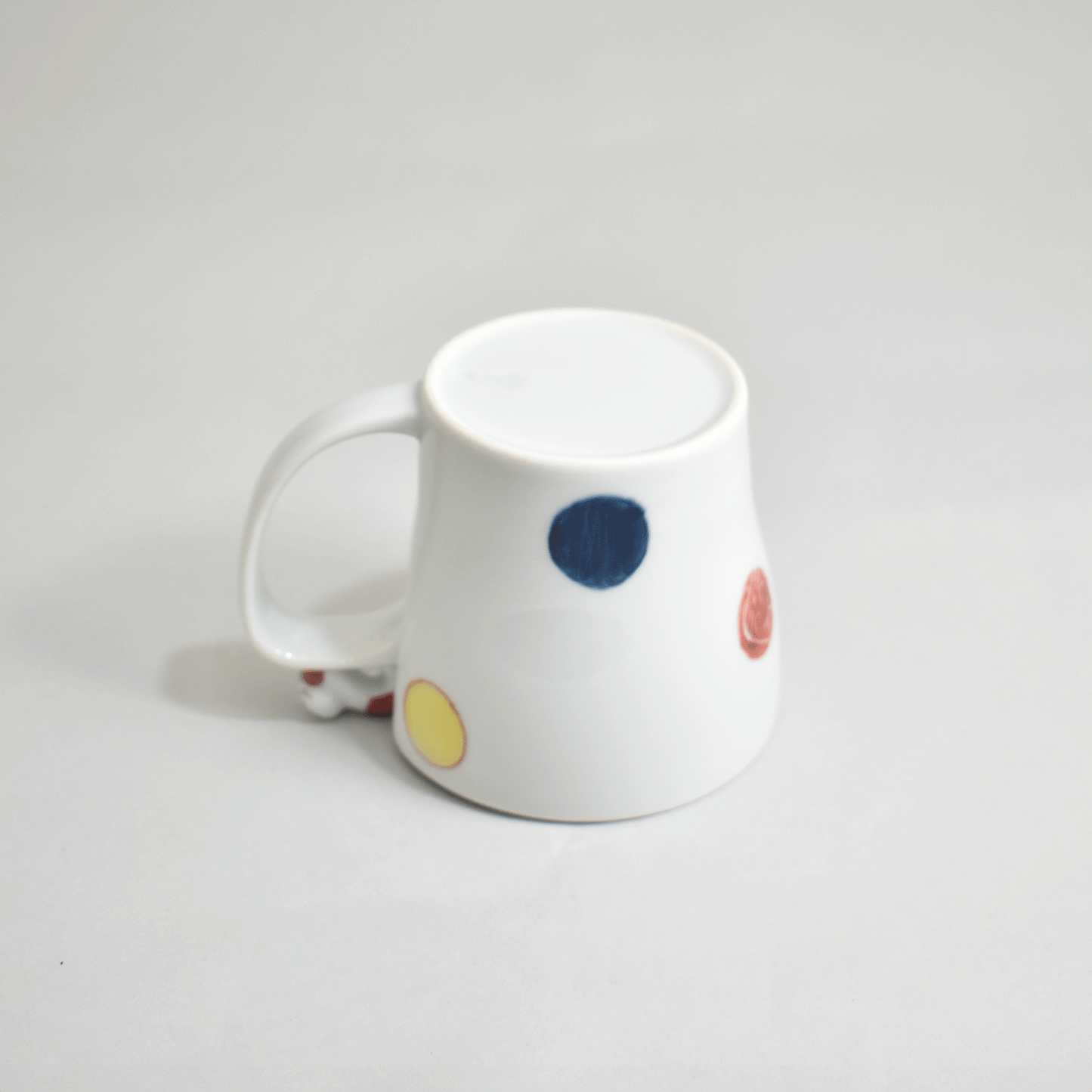 Polka dot cat mug