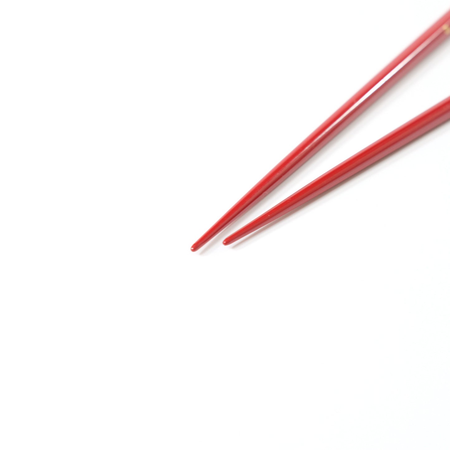 Thin, square chopsticks with cherry blossom lacquer