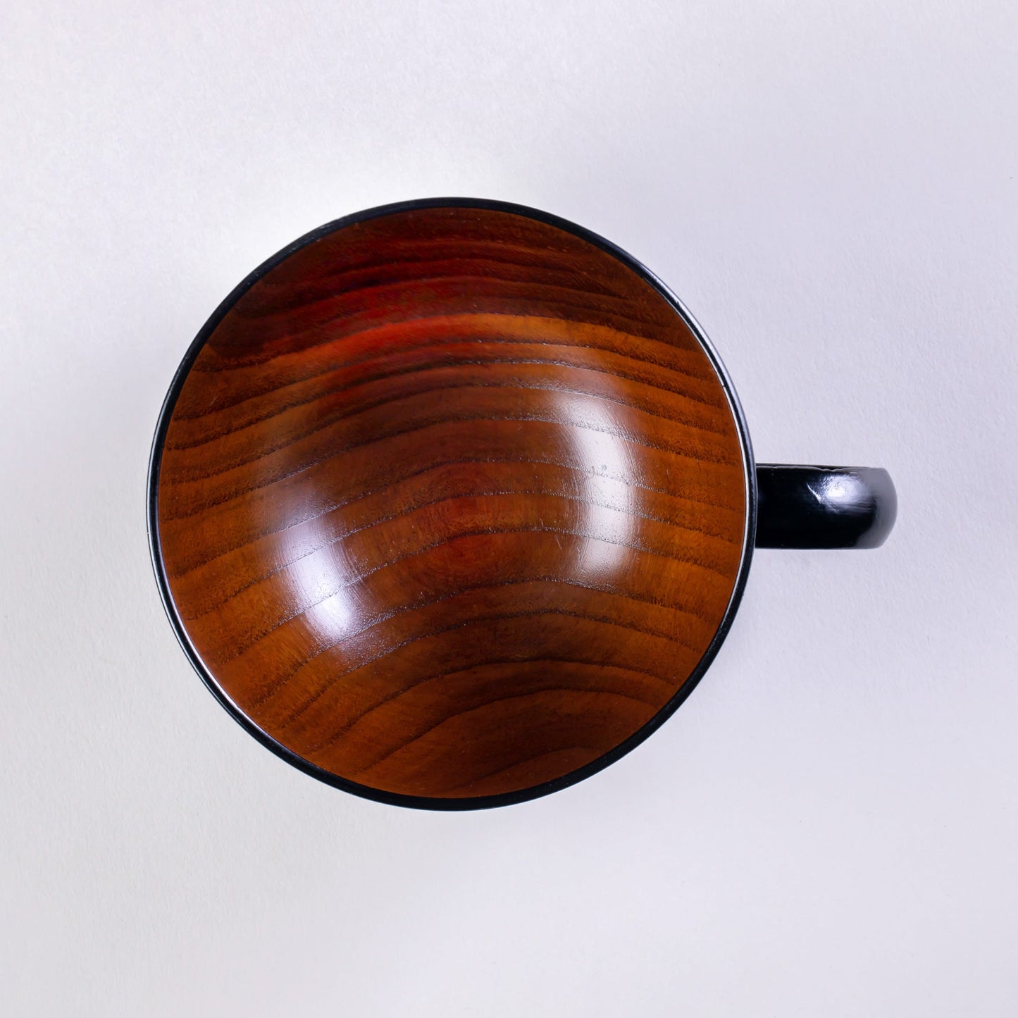 Wooden soup cup, polka dot