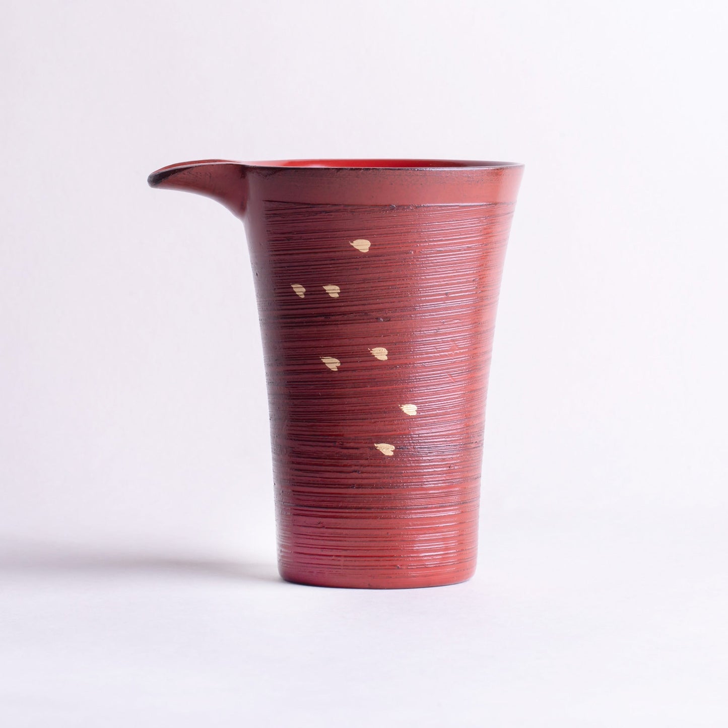 Wooden brushed sake cup with cherry blossoms