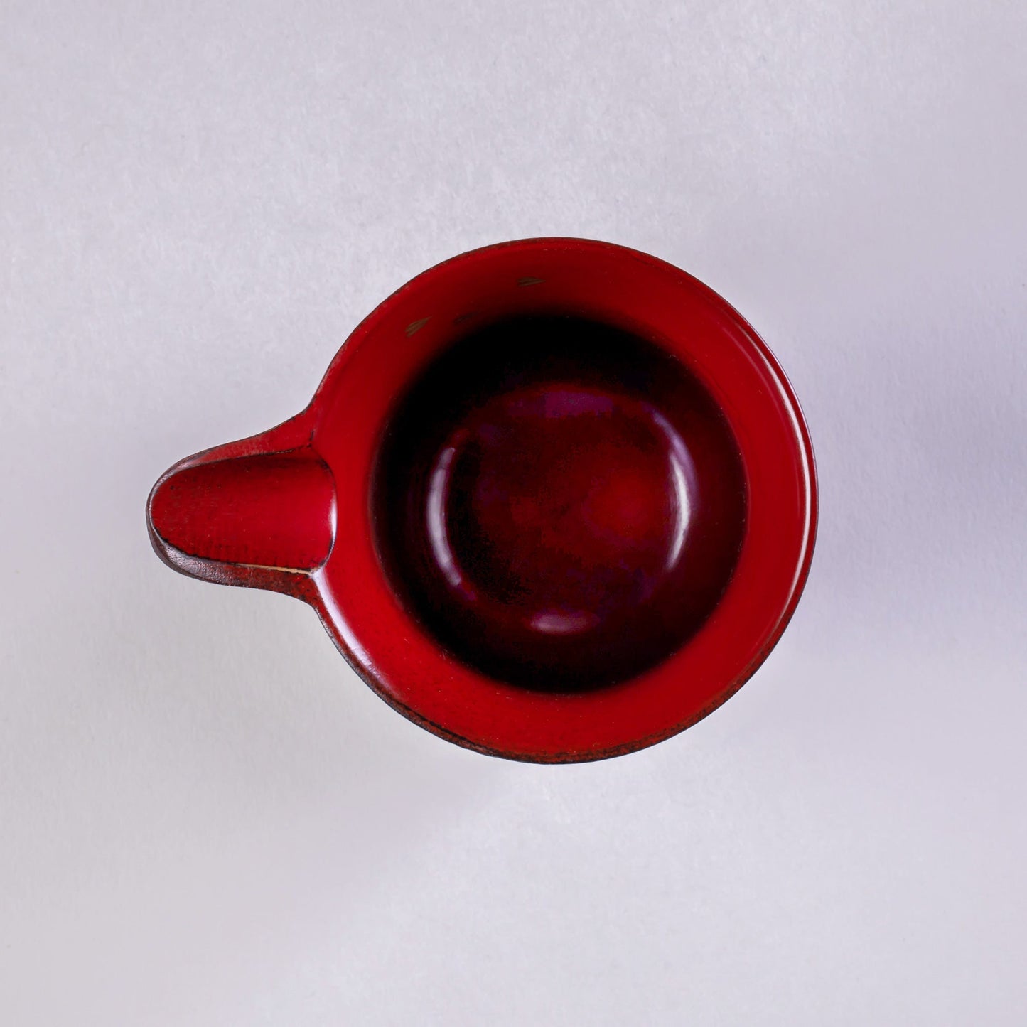 Wooden brushed sake cup with cherry blossoms