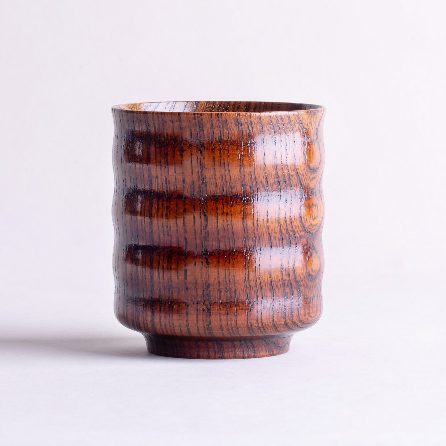 Genuine Zelkova Ripple Teacup with Lacquer