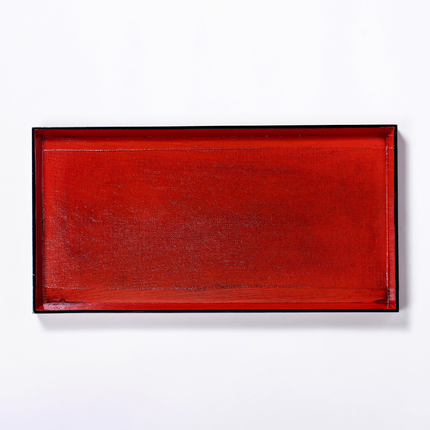 Wooden cloth covered rectangular tray