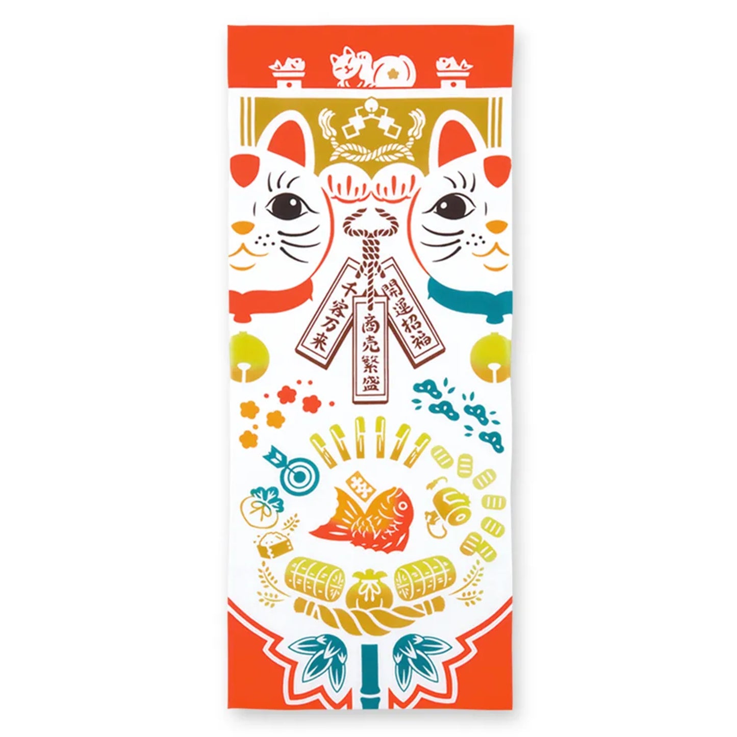 kenema Tenugui Rake Maneki Neko
