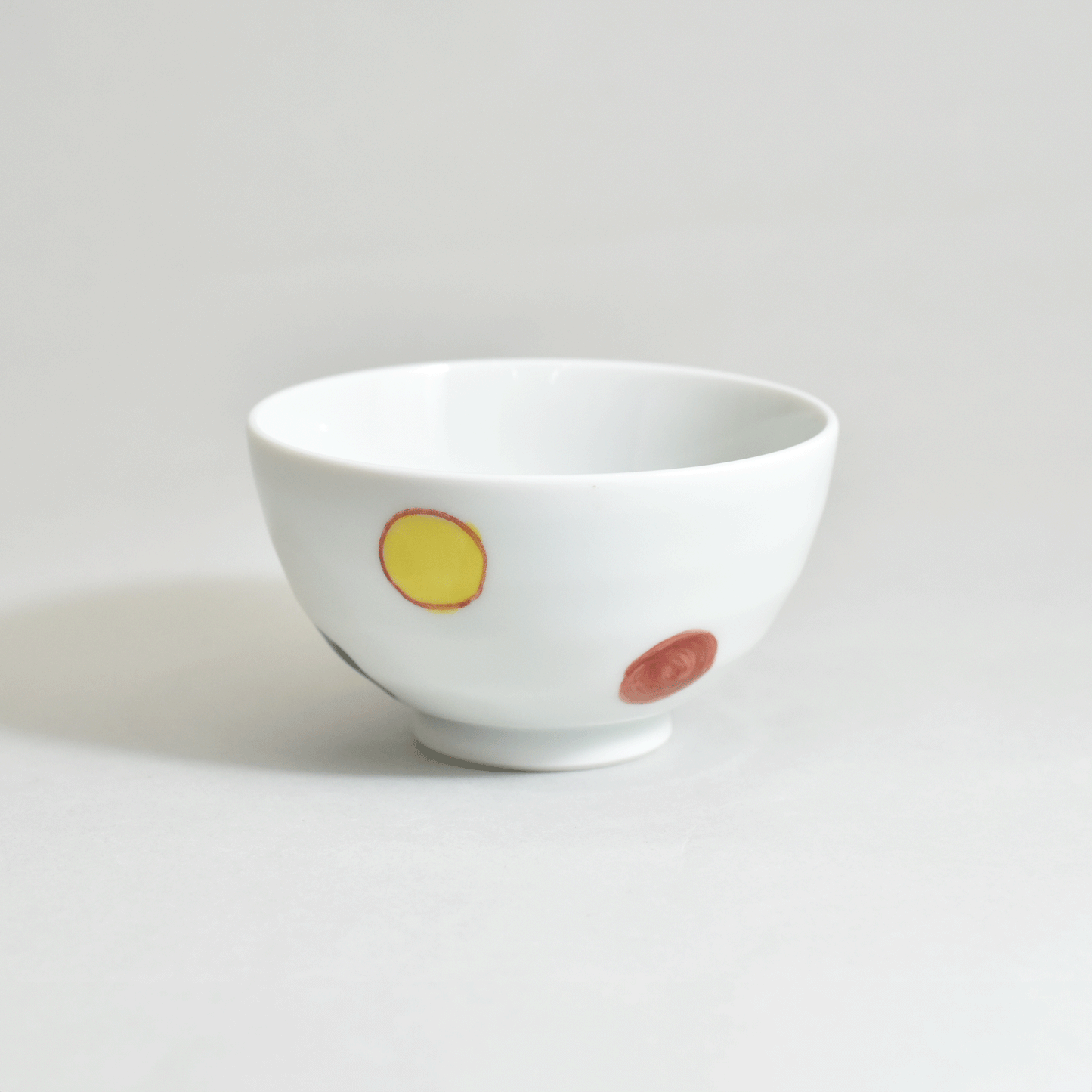 Polka dot cat rice bowl