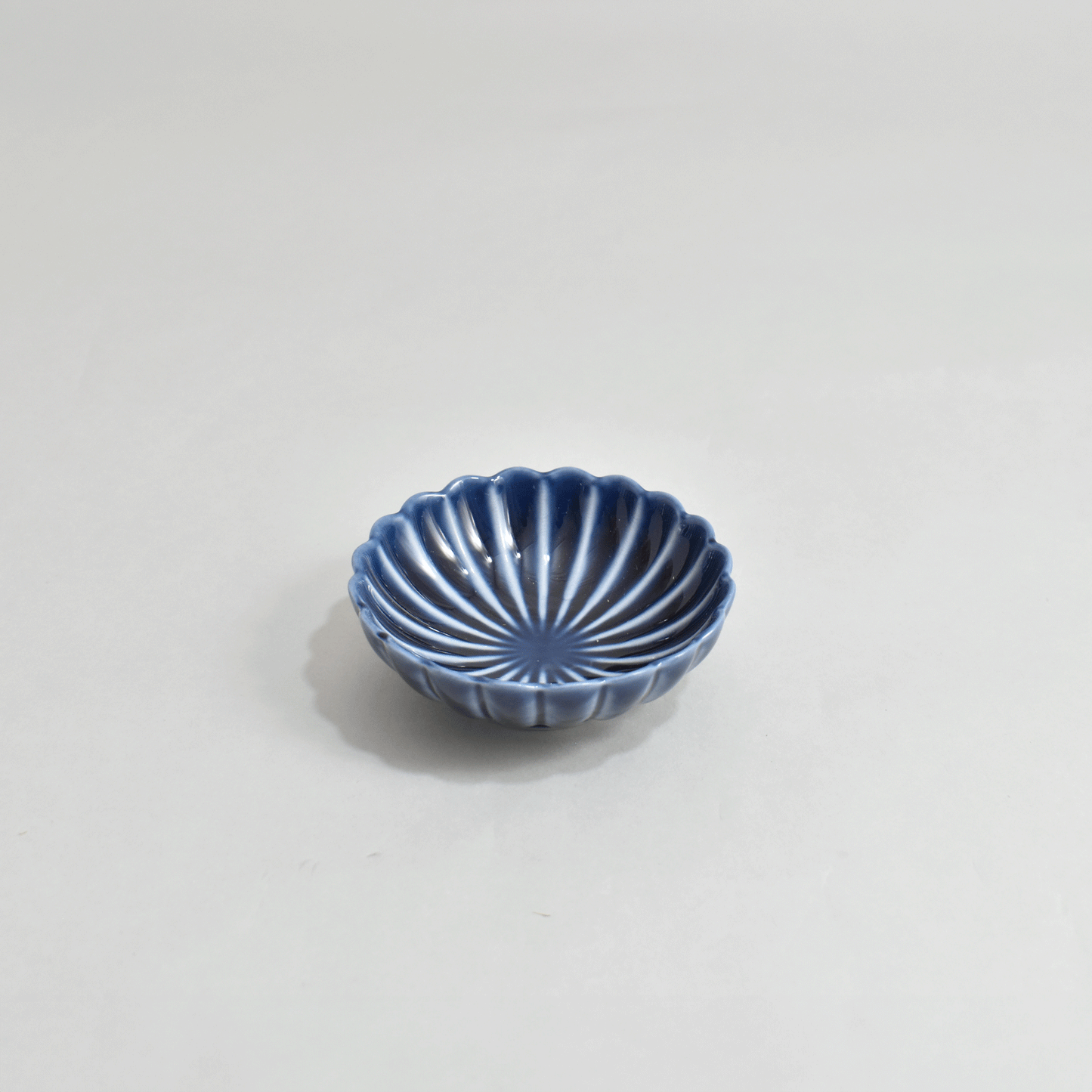 Gyaman 3-inch small plate, eggplant navy