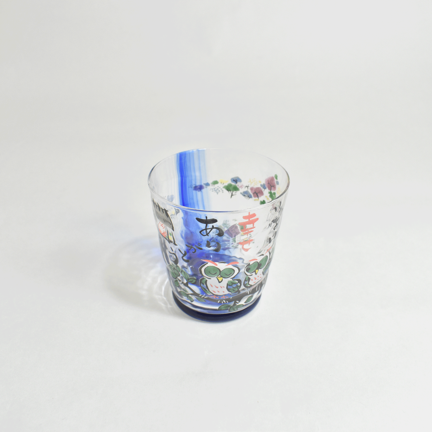 Thank you Owl Blue Glass