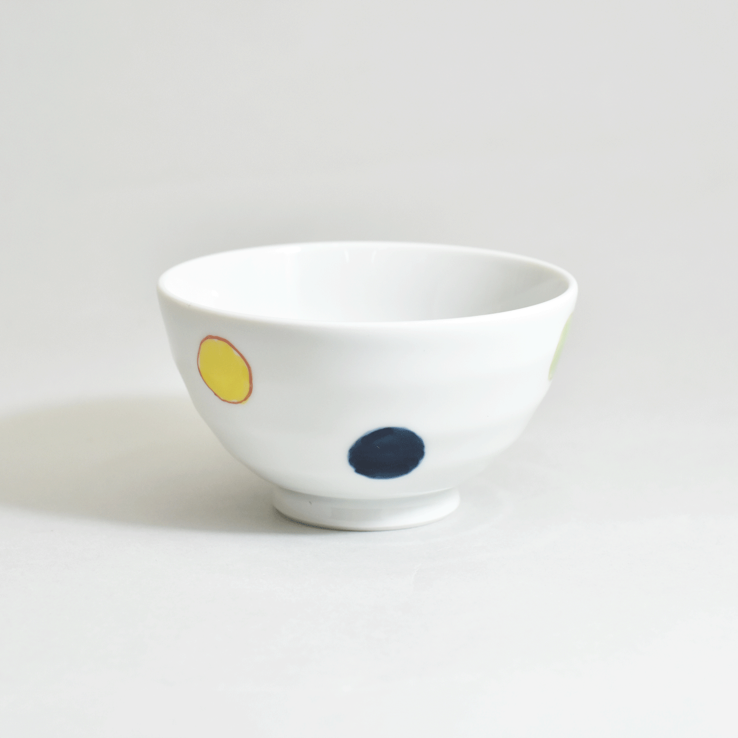 Polka dot cat rice bowl