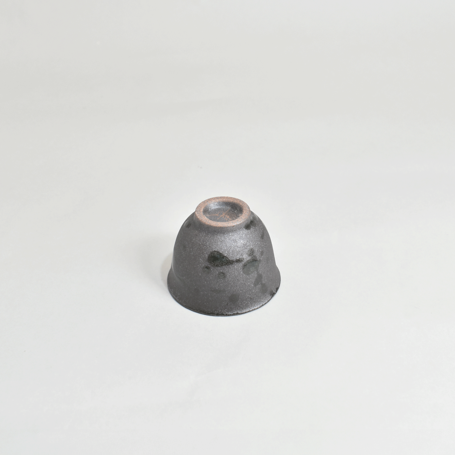 Black Oribe sake cup