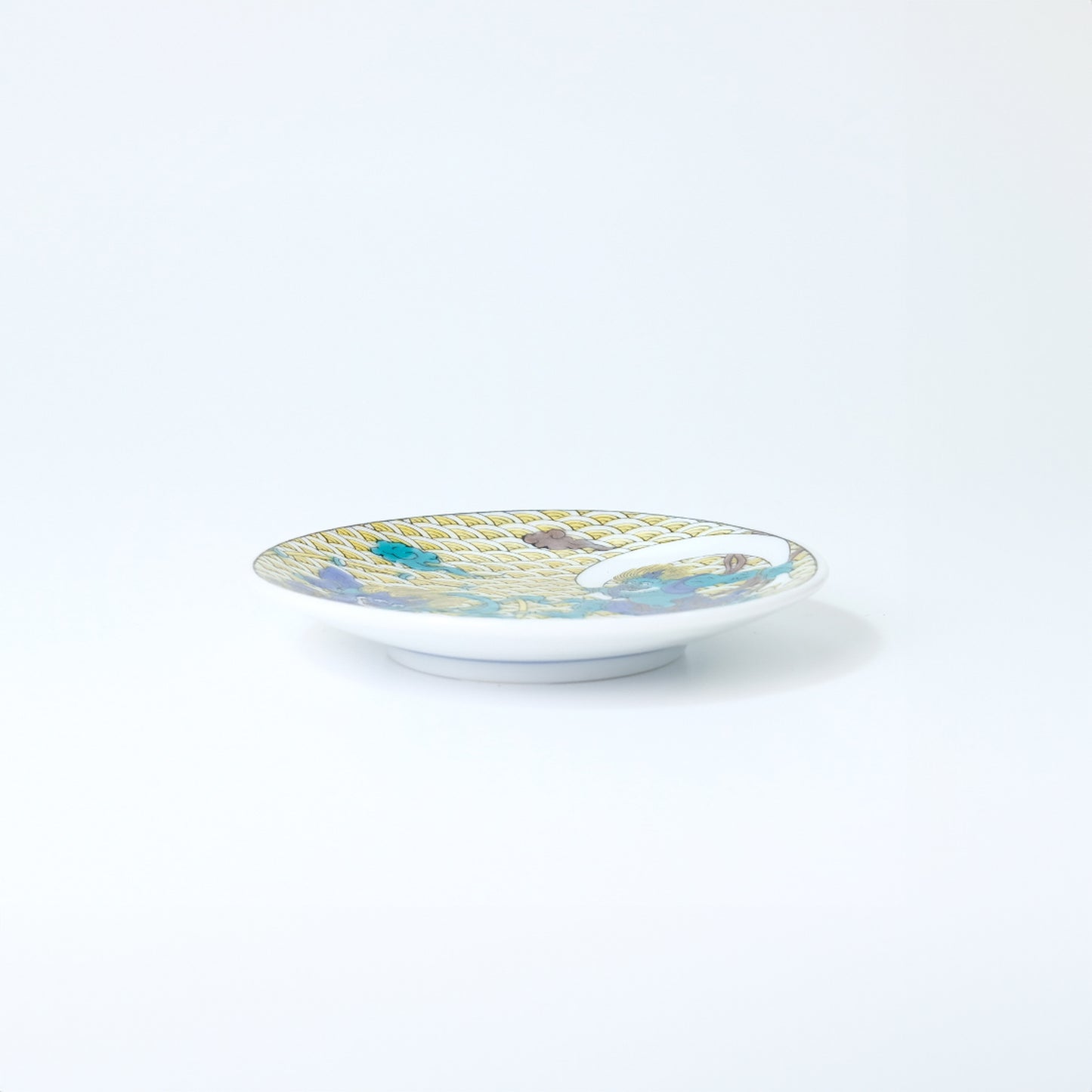 Kutani ware lucky small plate