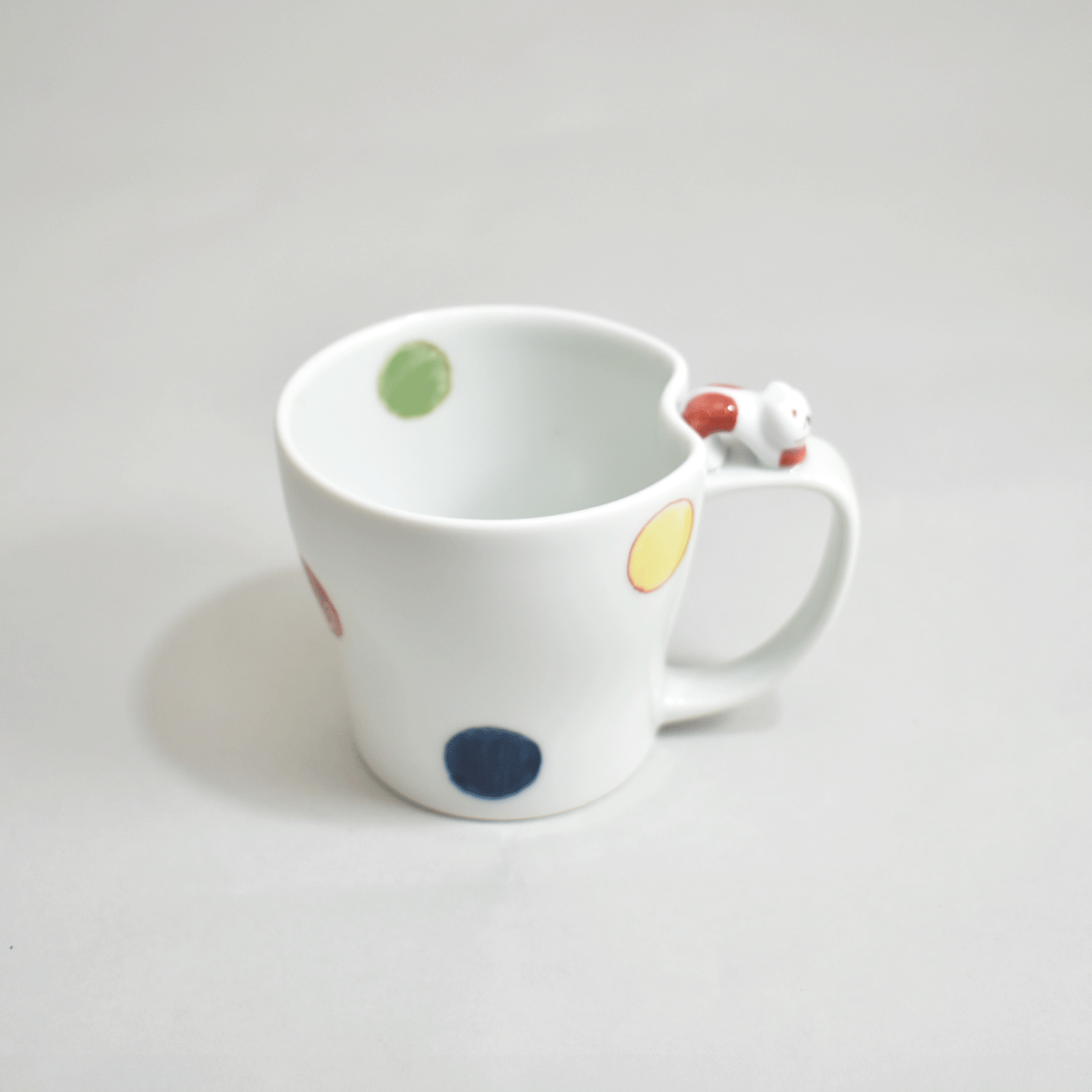 Polka dot cat mug