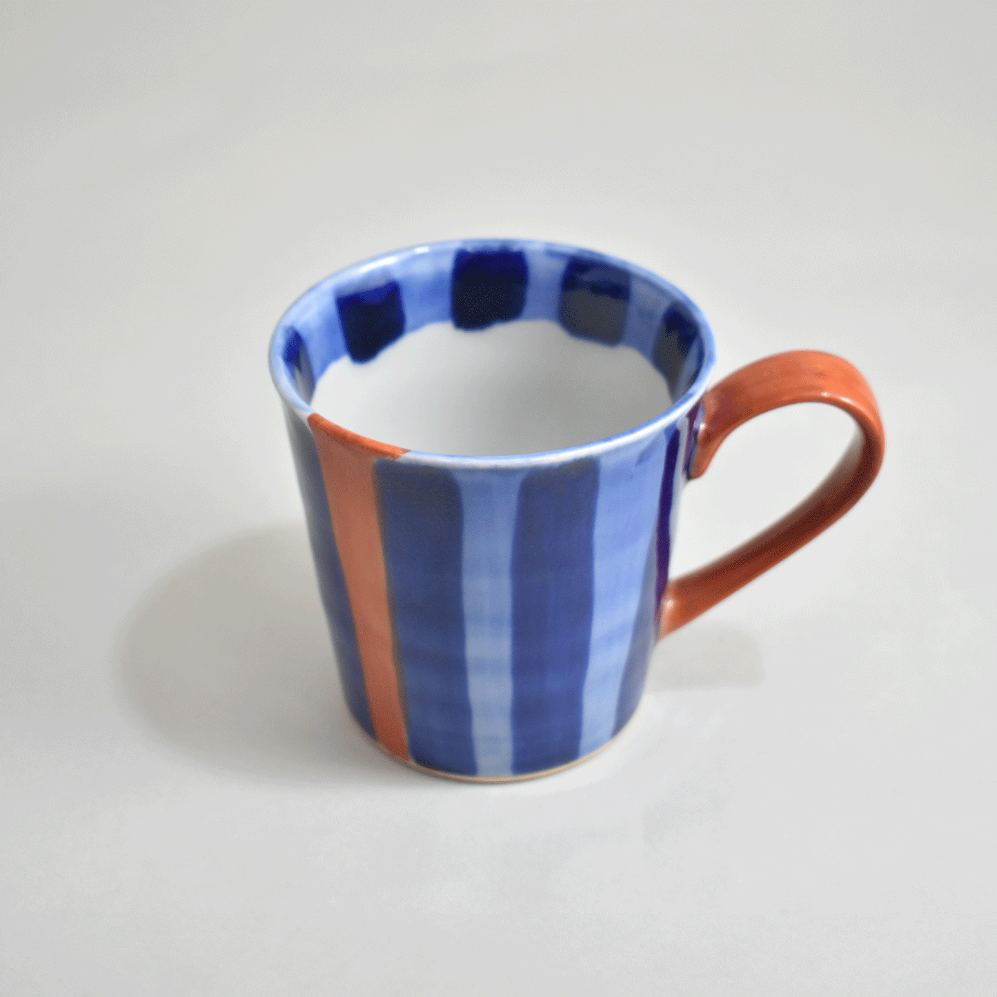 Indigo striped Tokusa mug