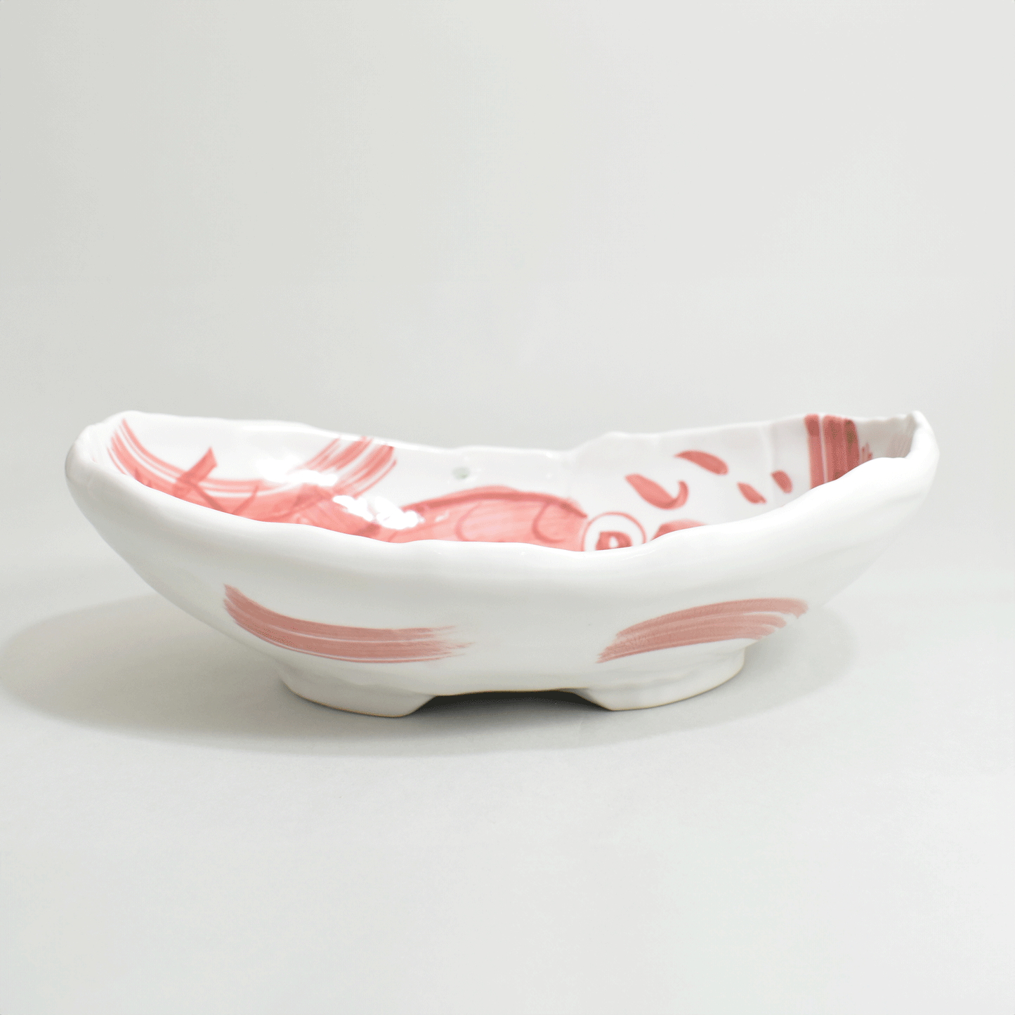 Happy Birthday Oval Plate Red