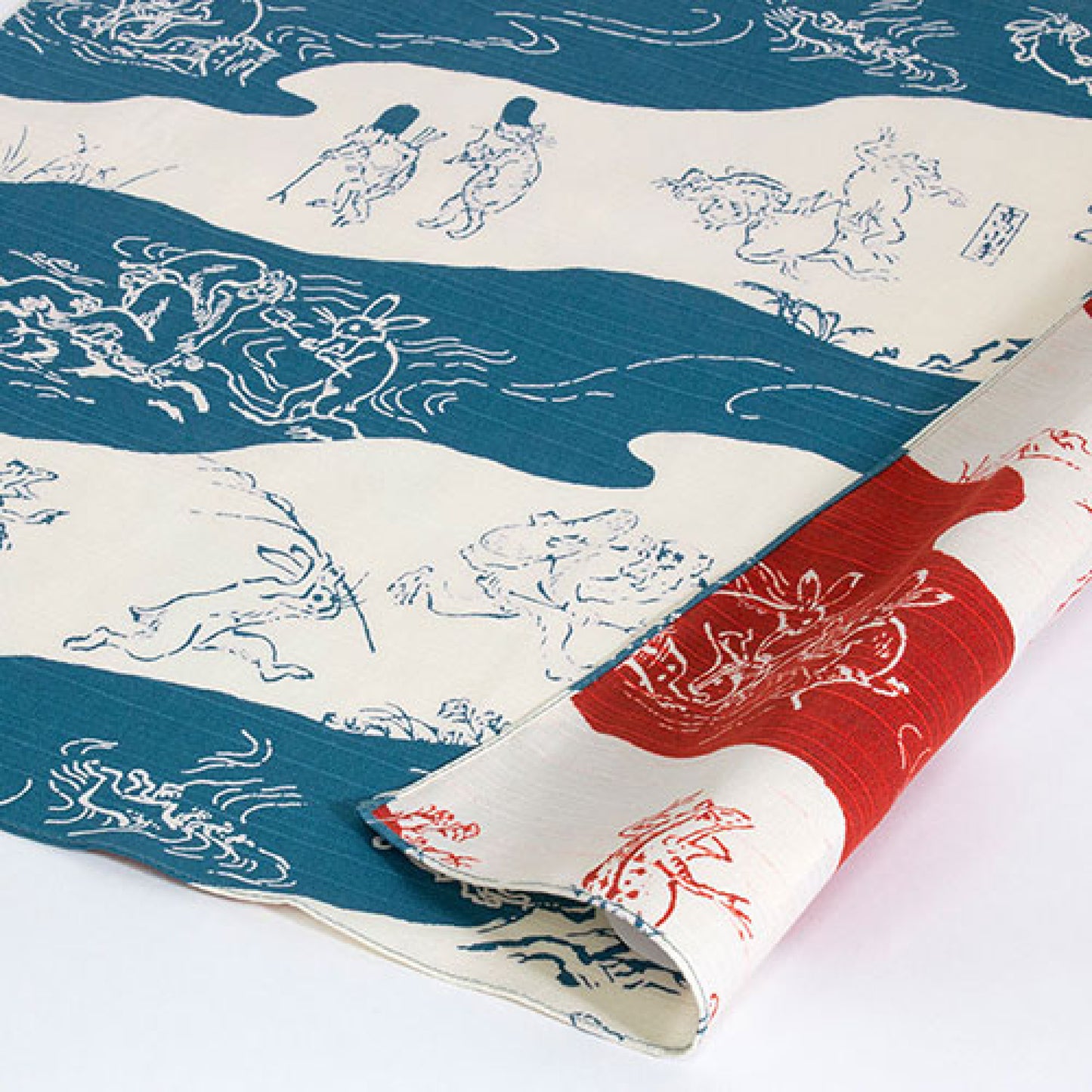 Choju Jinbutsu Giga Large Furoshiki (Sanuki) Diagonal Scroll Seiji/Shu