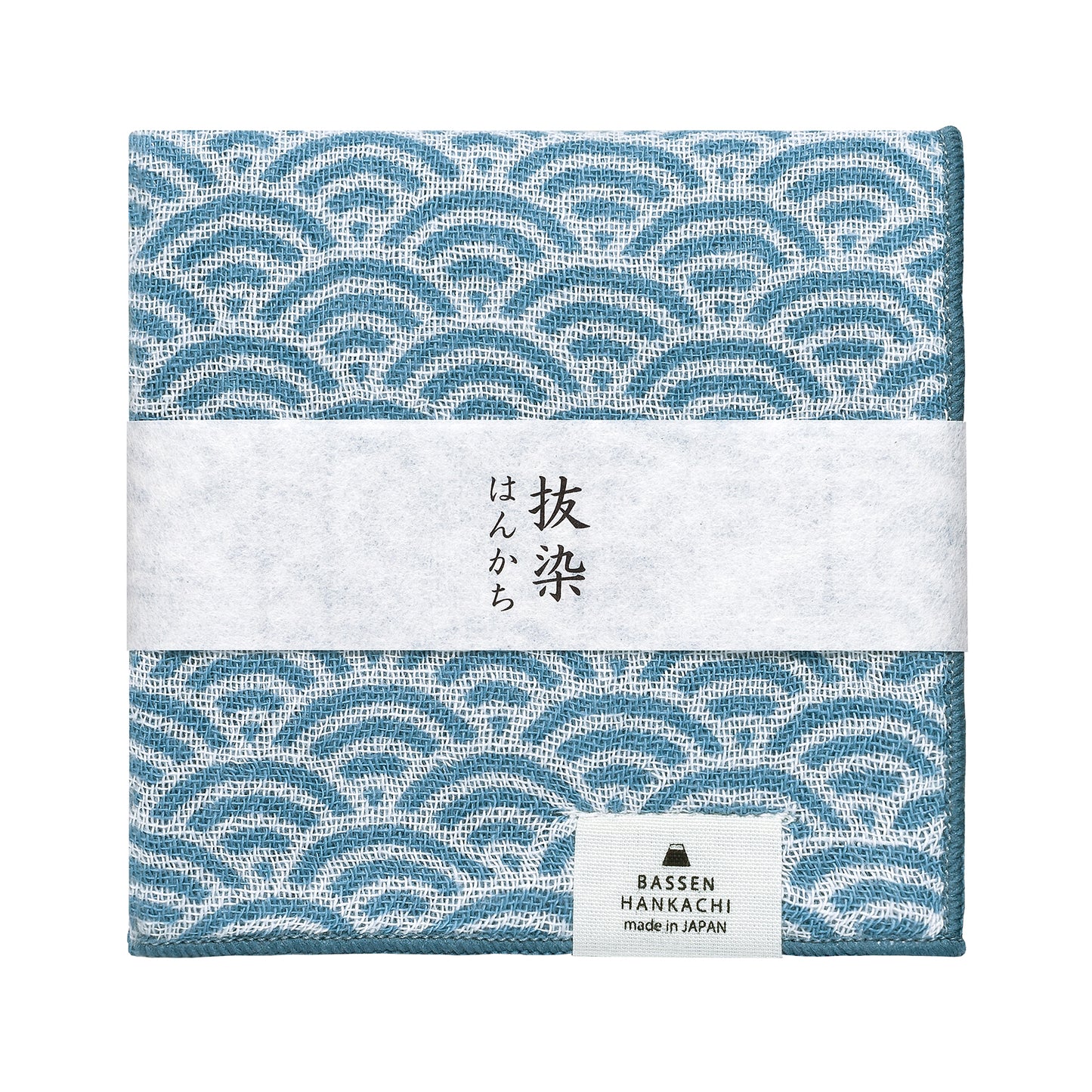 Discharge-printed handkerchief