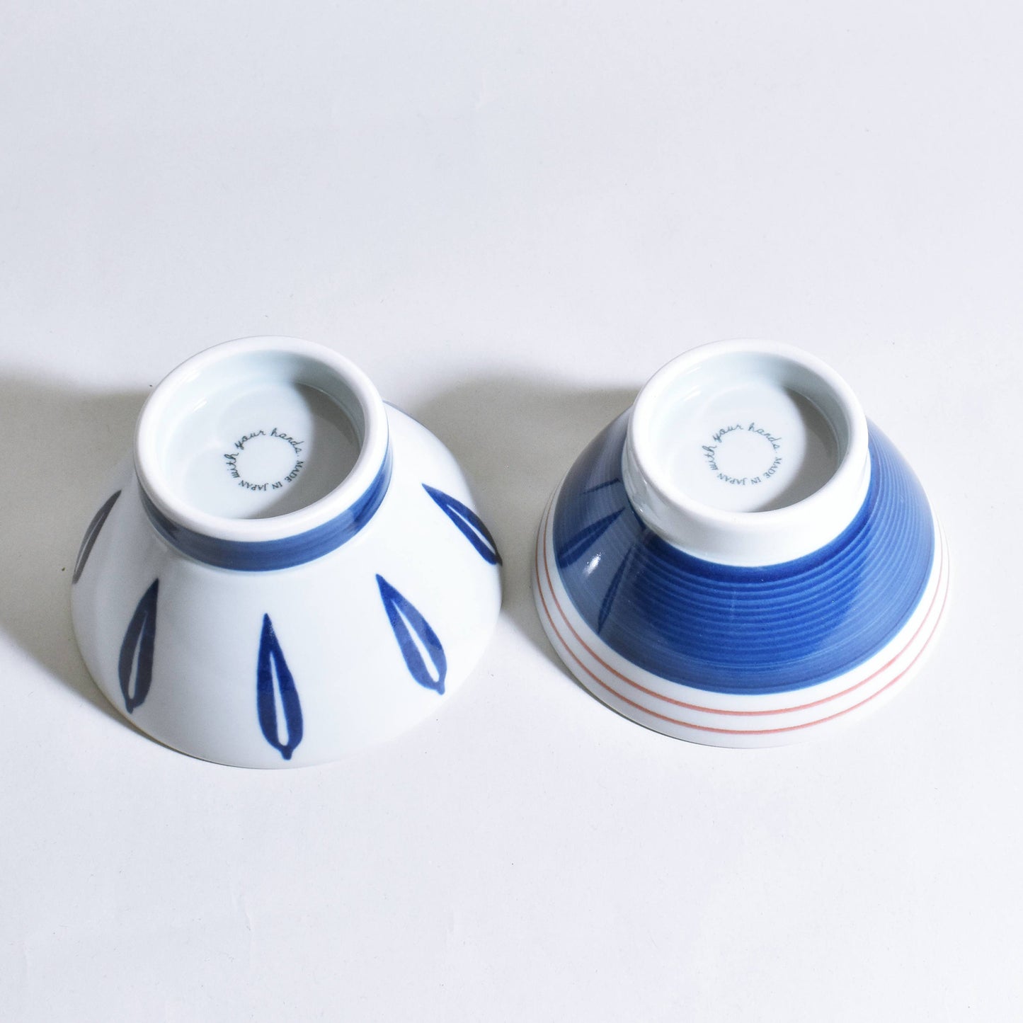 Leaf Blue/Line Pair Kurawanka Bowl Set