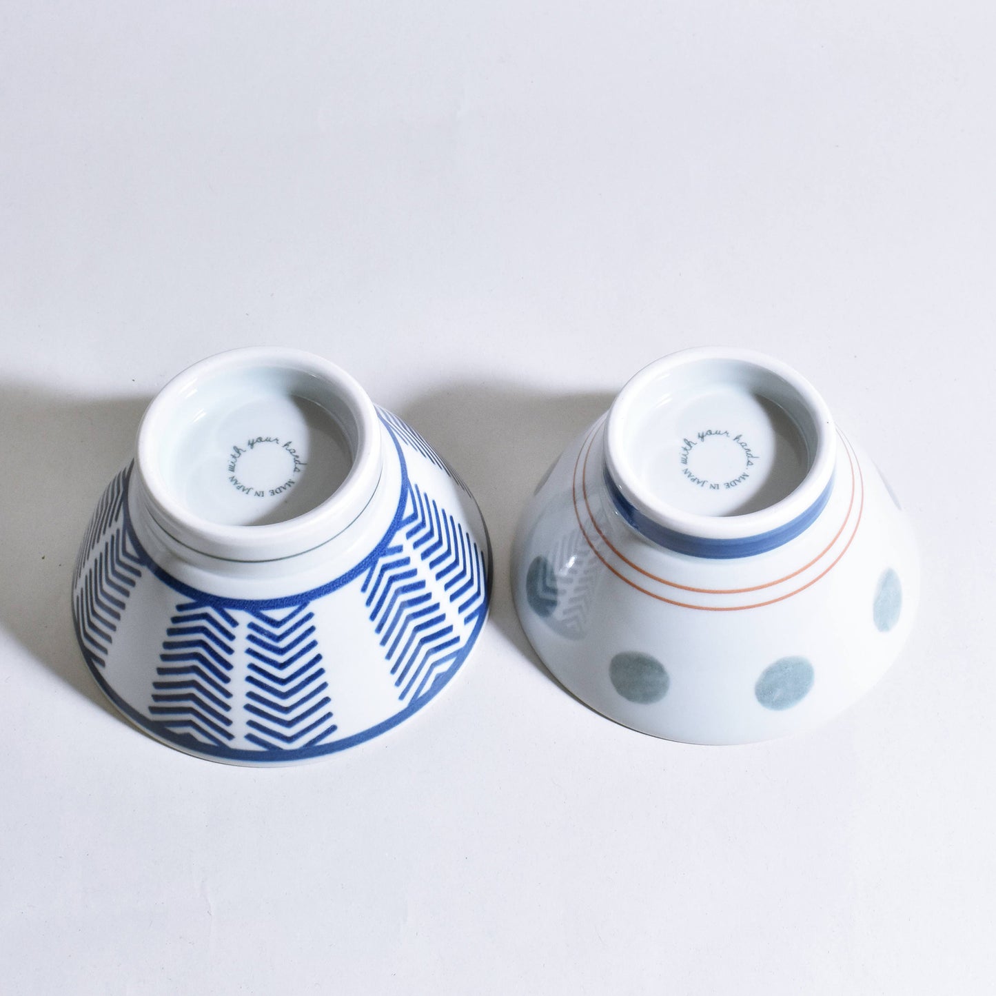 Arrow Gray Dot Pair Kurawanka Bowl Set