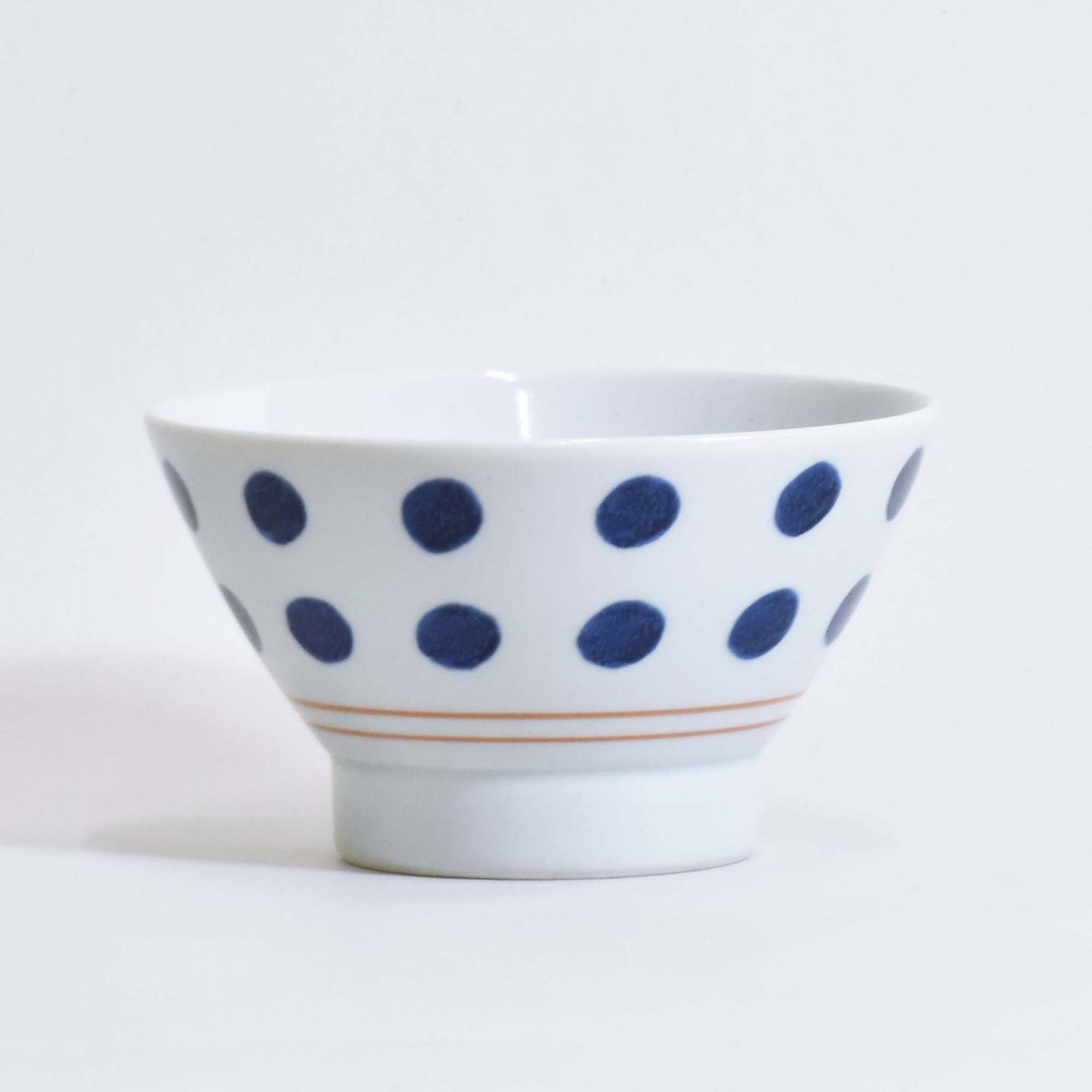 Dot and border red pair Kurawanka bowl set