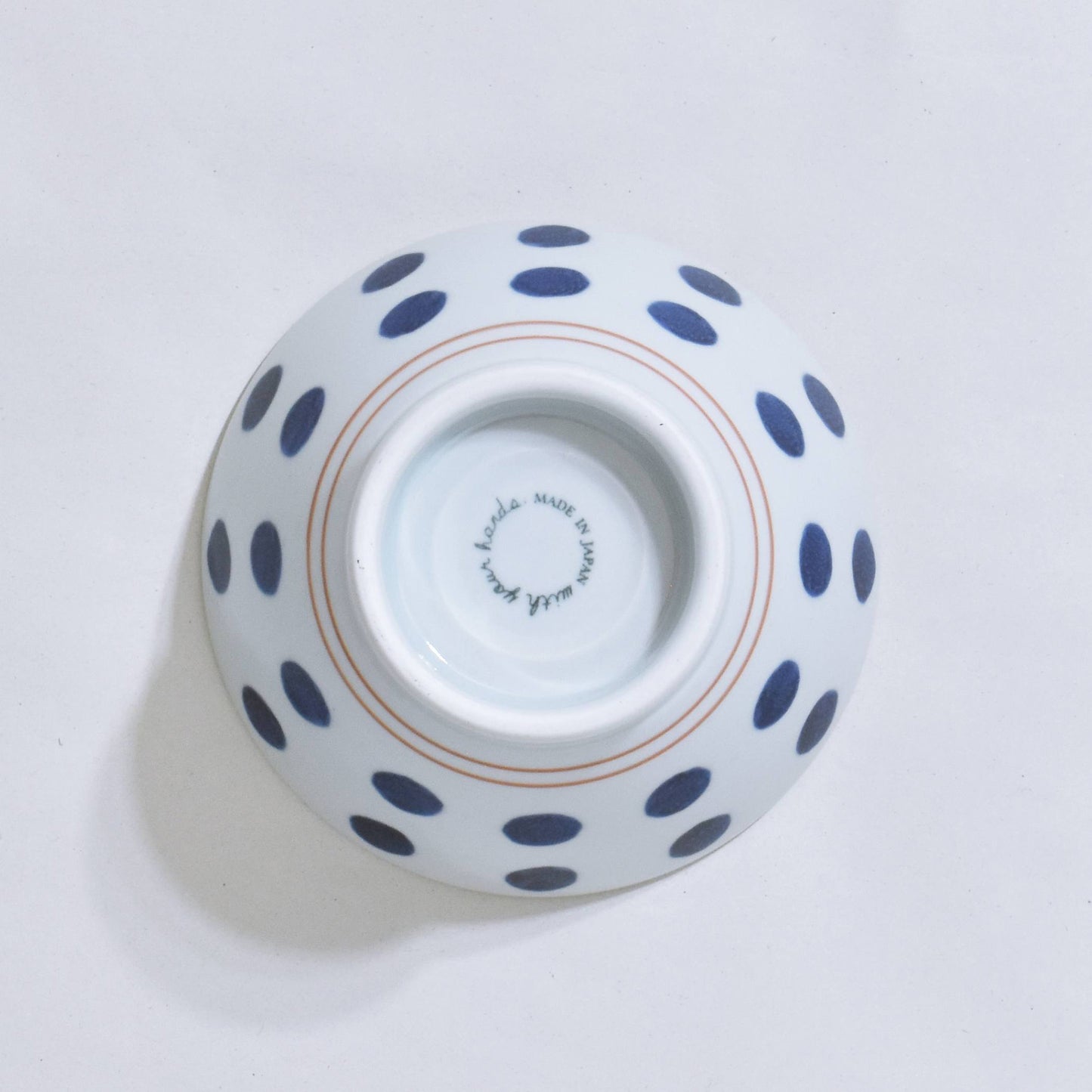 Dot and border red pair Kurawanka bowl set