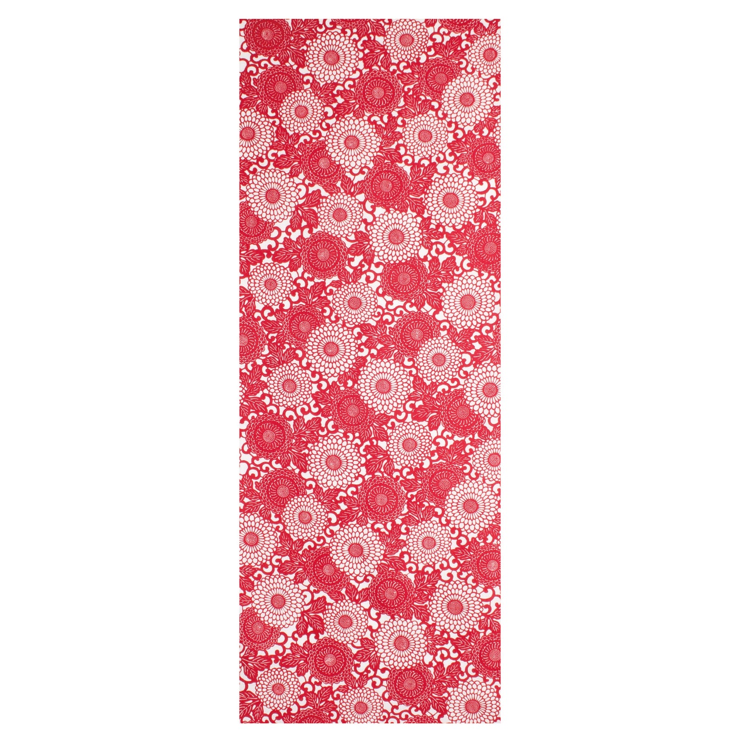 Wabunka Hand Towel, Chrysanthemum Arabesque Pattern, Red