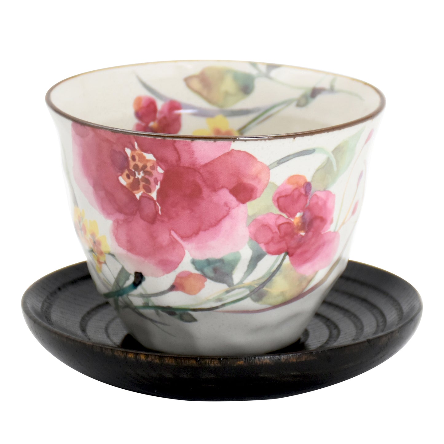 Watercolor chrysanthemum flower Sencha set
