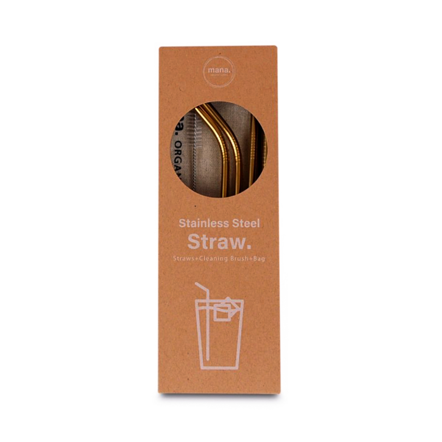 Stainless Steel Straw Gold