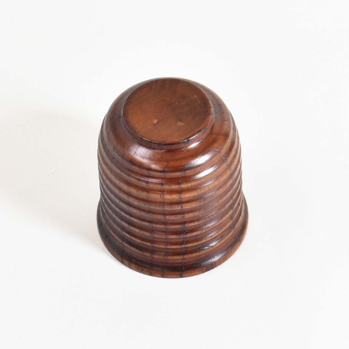 Large wooden teacup with lacquer finish
