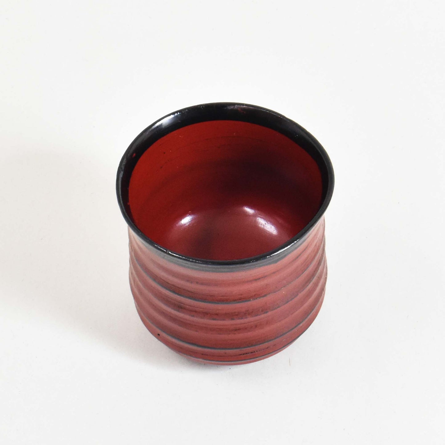 Wooden teacup, Negoro lacquer