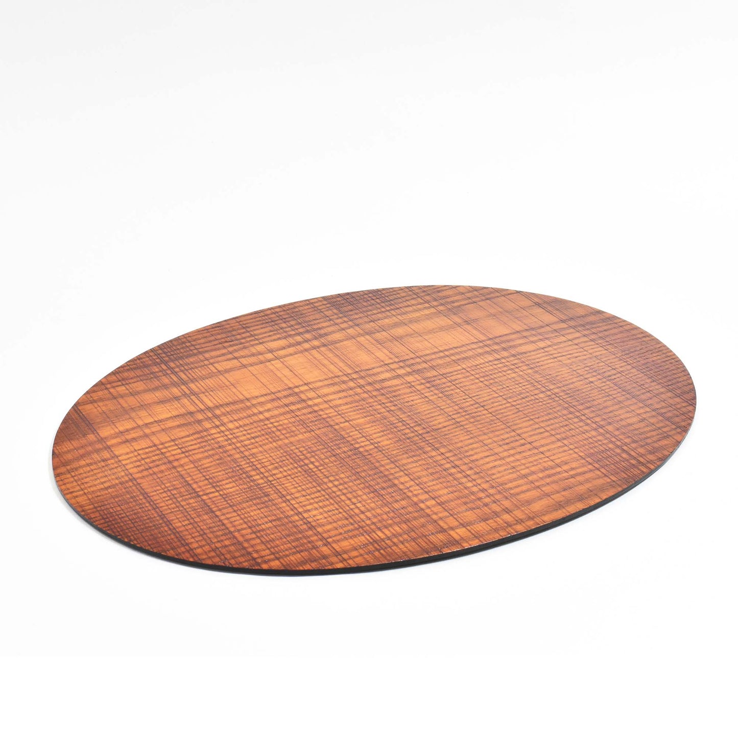 Wiped lacquer double-sided banquet tray MDF oval