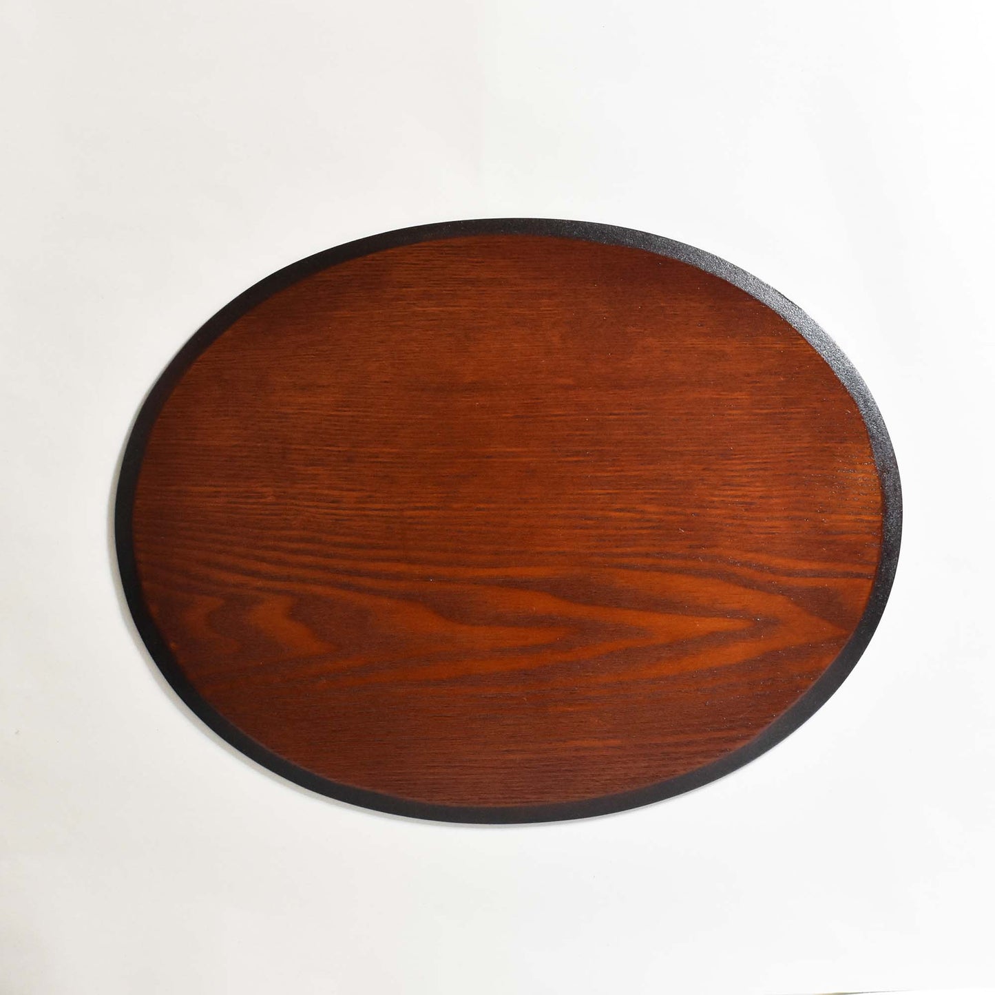 Wiped lacquer double-sided banquet tray MDF oval